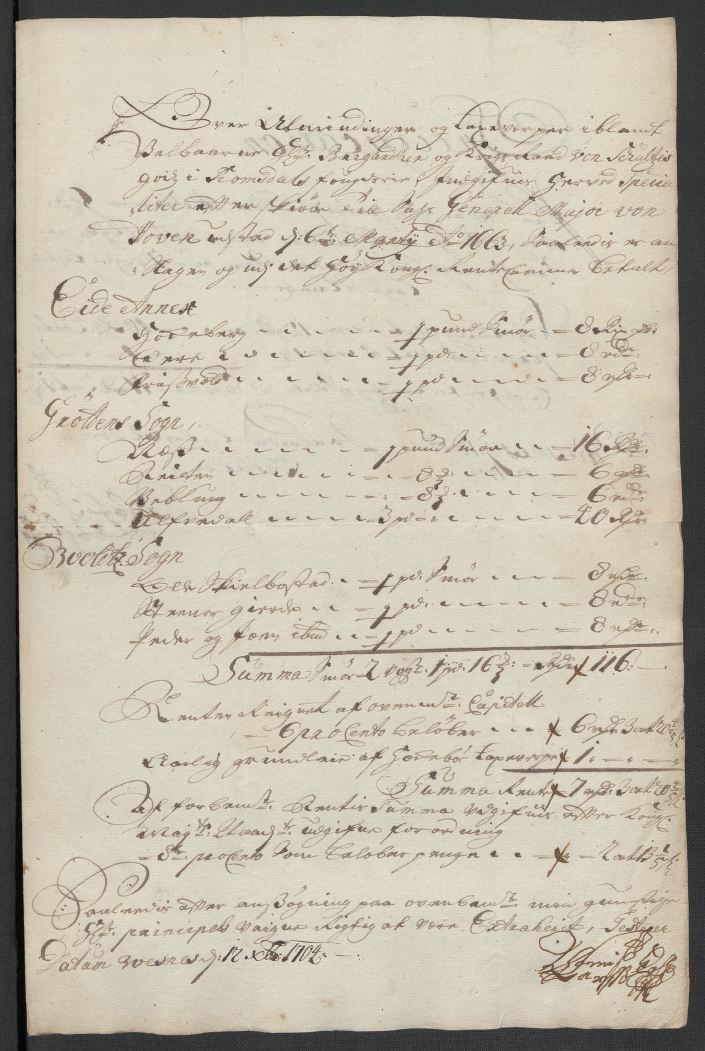 Rentekammeret inntil 1814, Reviderte regnskaper, Fogderegnskap, RA/EA-4092/R55/L3656: Fogderegnskap Romsdal, 1703-1705, s. 253