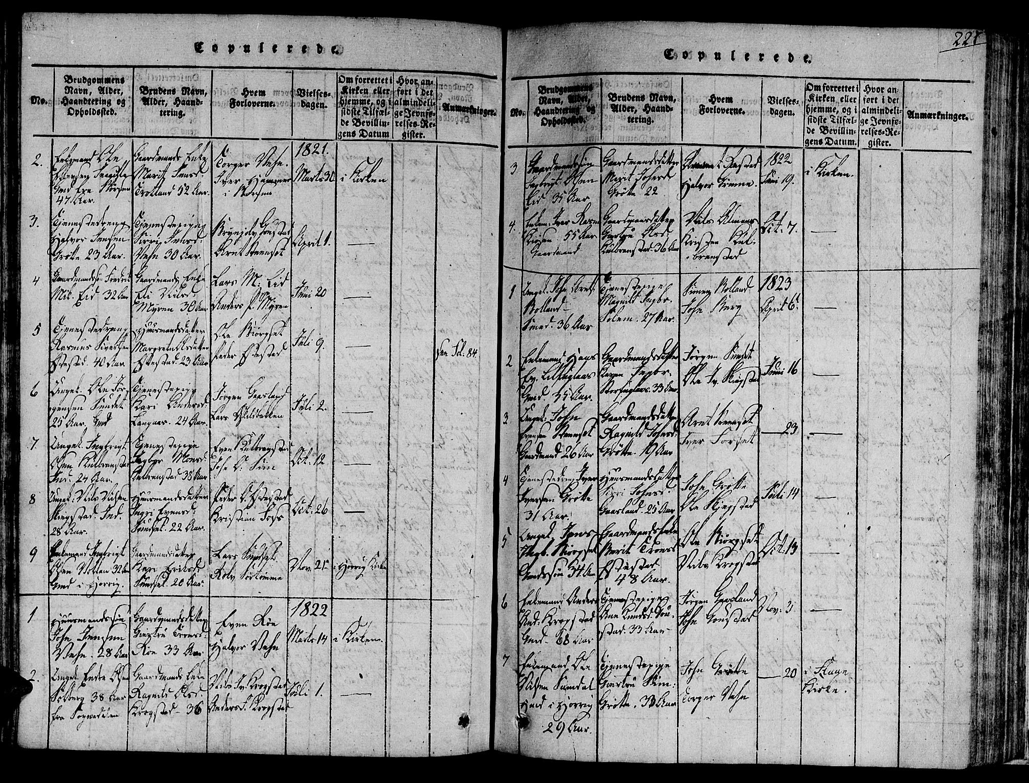 Ministerialprotokoller, klokkerbøker og fødselsregistre - Sør-Trøndelag, AV/SAT-A-1456/691/L1068: Ministerialbok nr. 691A03 /4, 1816-1826, s. 227