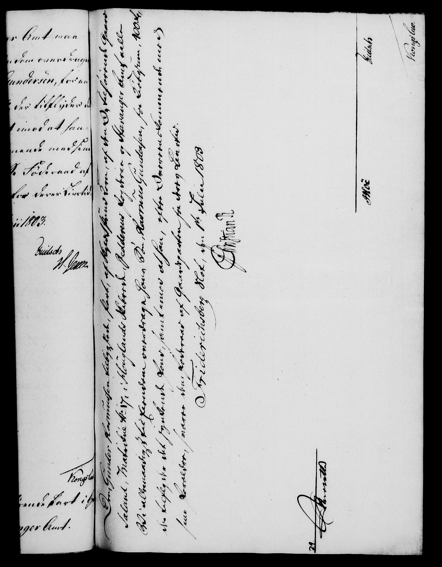 Rentekammeret, Kammerkanselliet, RA/EA-3111/G/Gf/Gfa/L0085: Norsk relasjons- og resolusjonsprotokoll (merket RK 52.85), 1803, s. 625