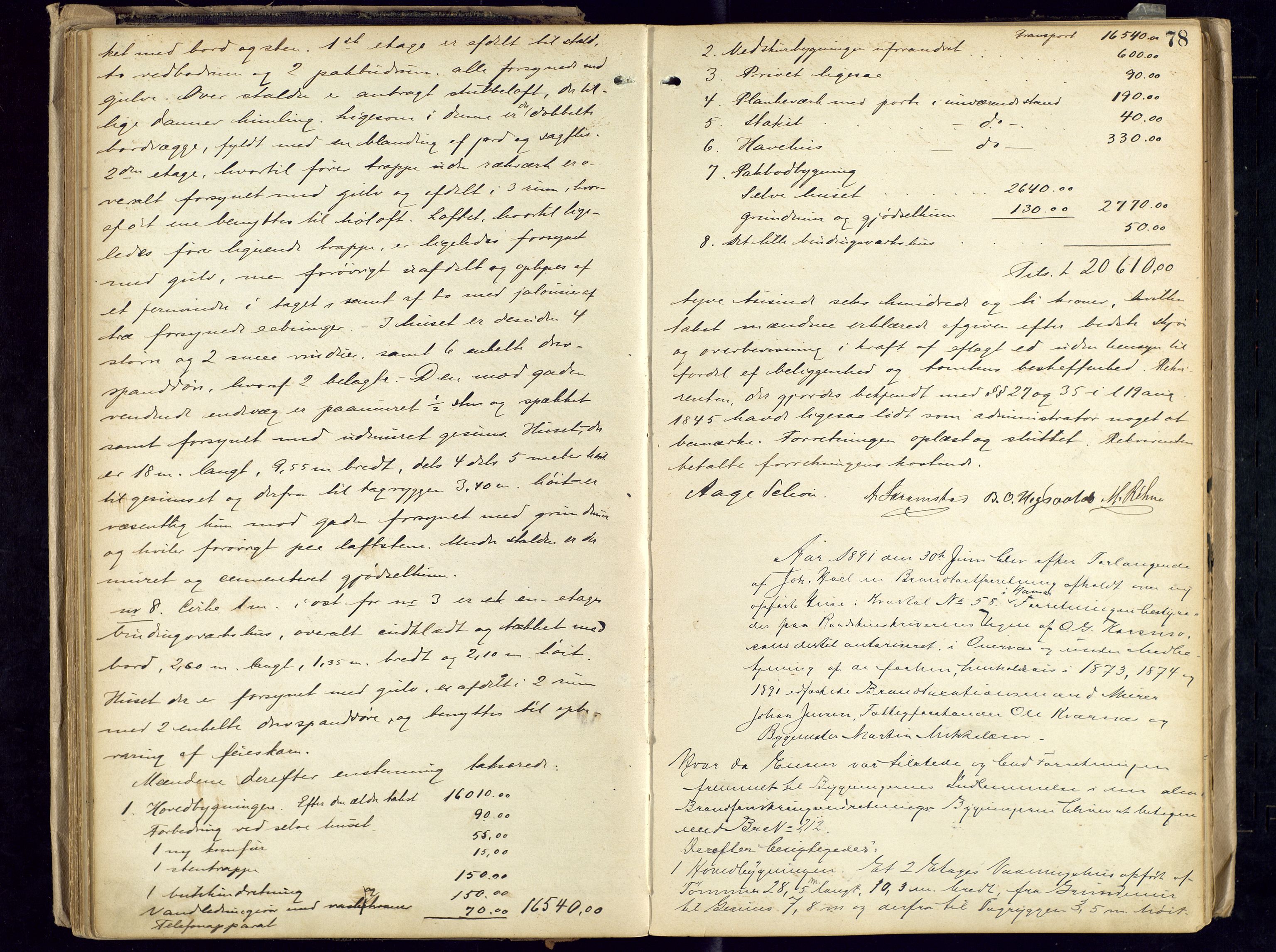 Norges Brannkasse, Hamar, AV/SAH-NBRANH-006/F/Fa/L0003: Branntakstprotokoll, 1886-1897, s. 77b-78a