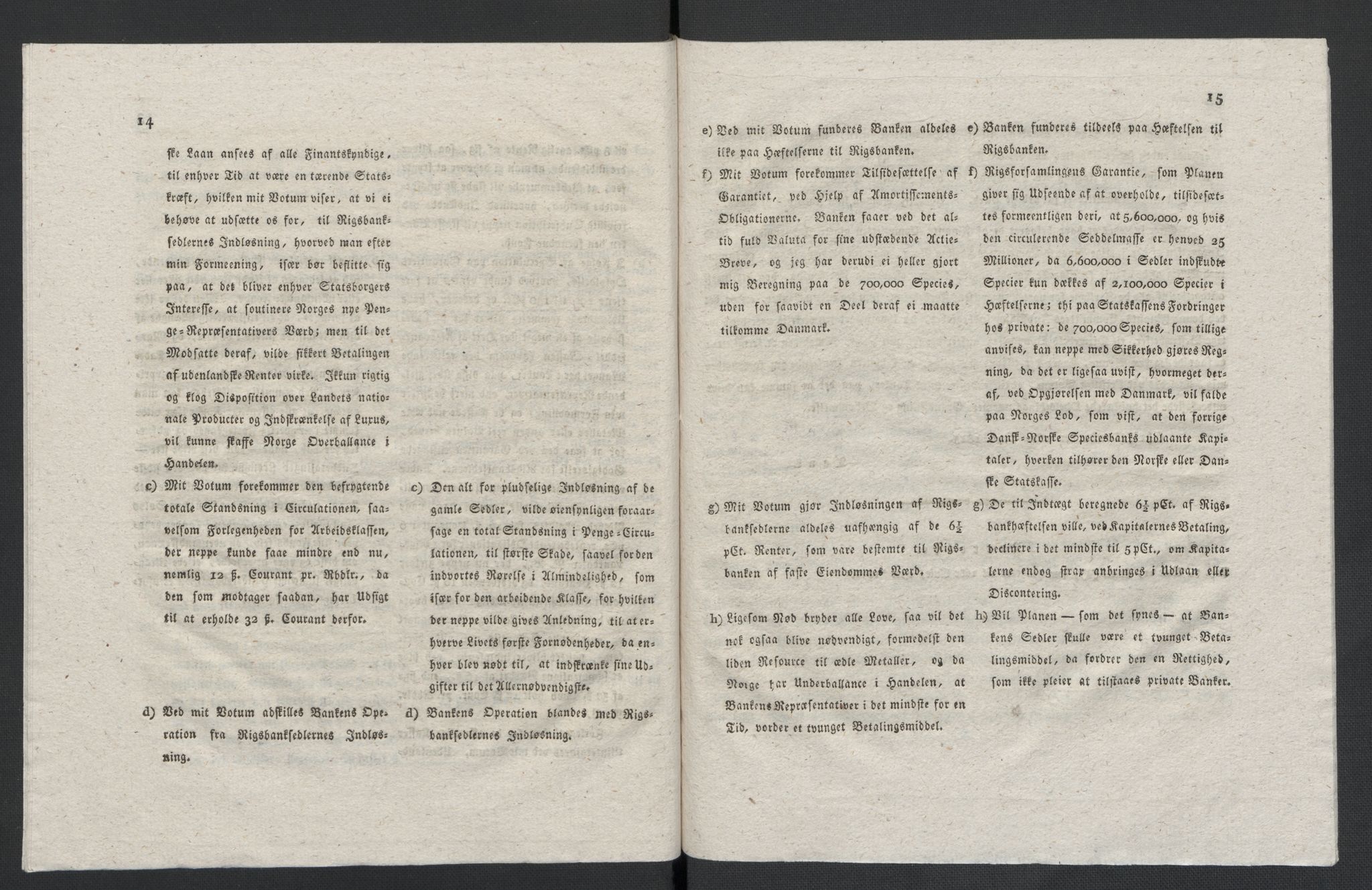 Christie, Wilhelm Frimann Koren, AV/RA-PA-0014/F/L0005: Christies dokumenter fra Stortinget, 1815-1816, s. 533