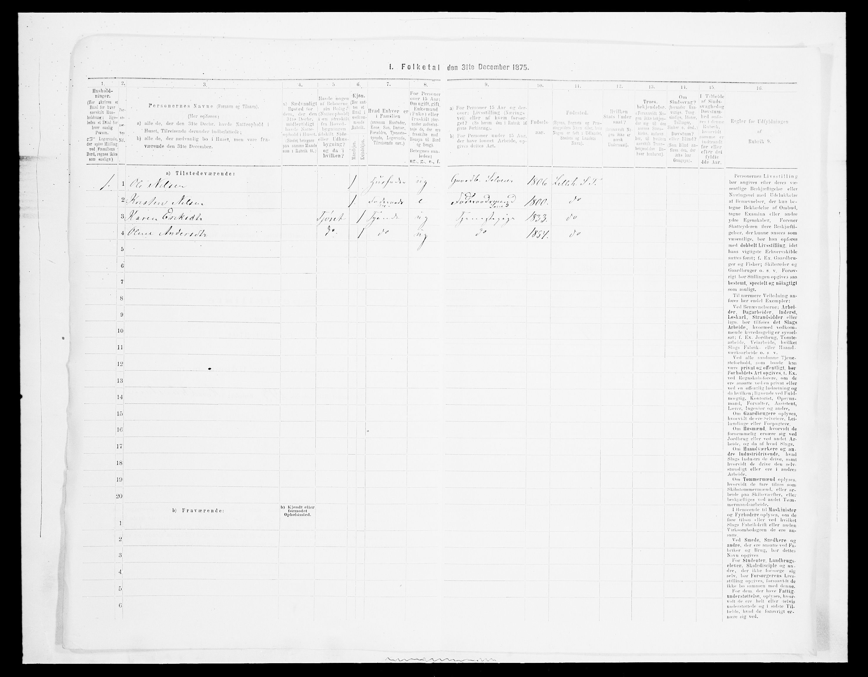 SAH, Folketelling 1875 for 0524L Fåberg prestegjeld, Fåberg sokn og Lillehammer landsokn, 1875, s. 2070