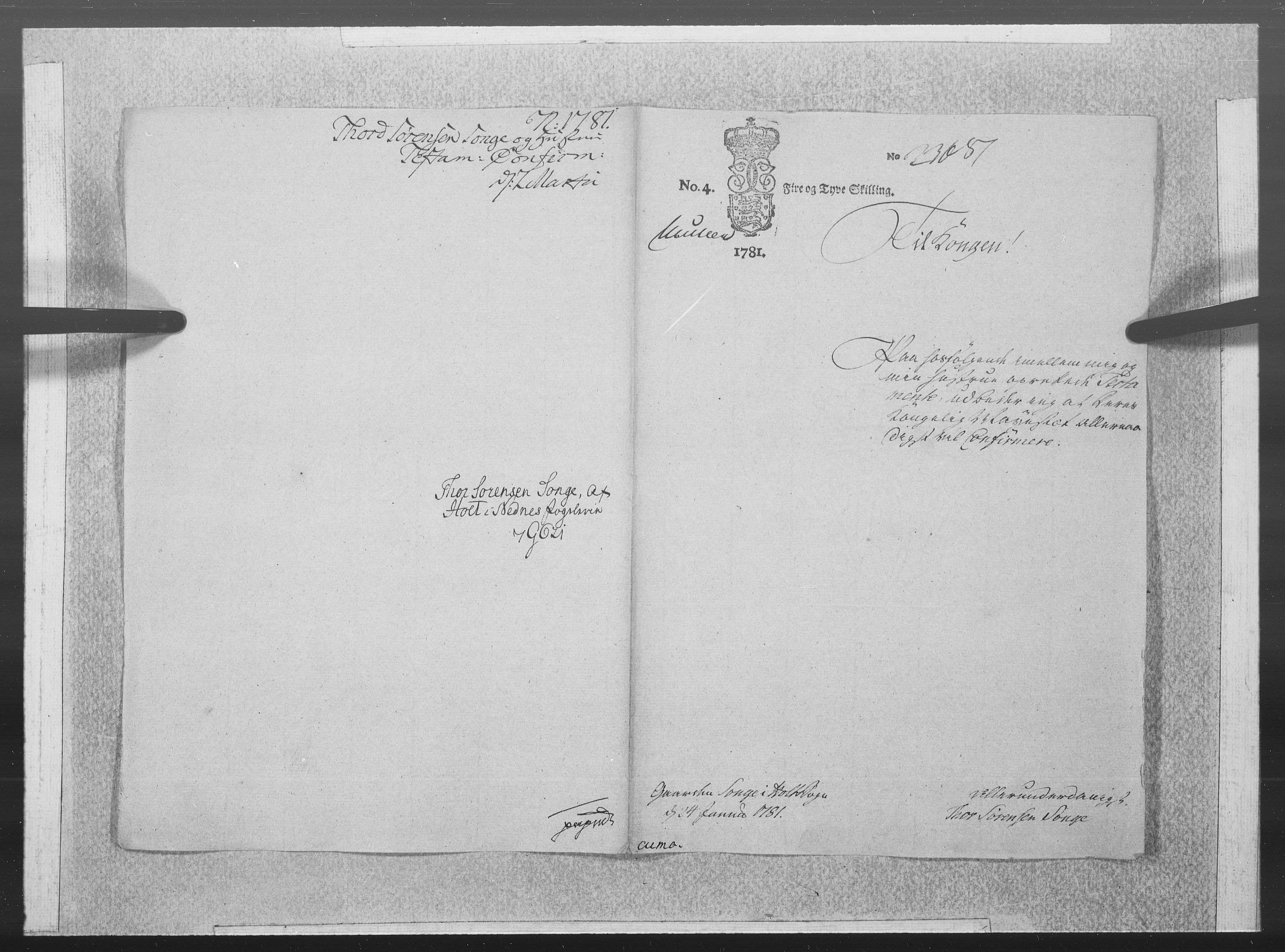 Danske Kanselli 1572-1799, AV/RA-EA-3023/F/Fc/Fcc/Fcca/L0237: Norske innlegg 1572-1799, 1781, s. 154