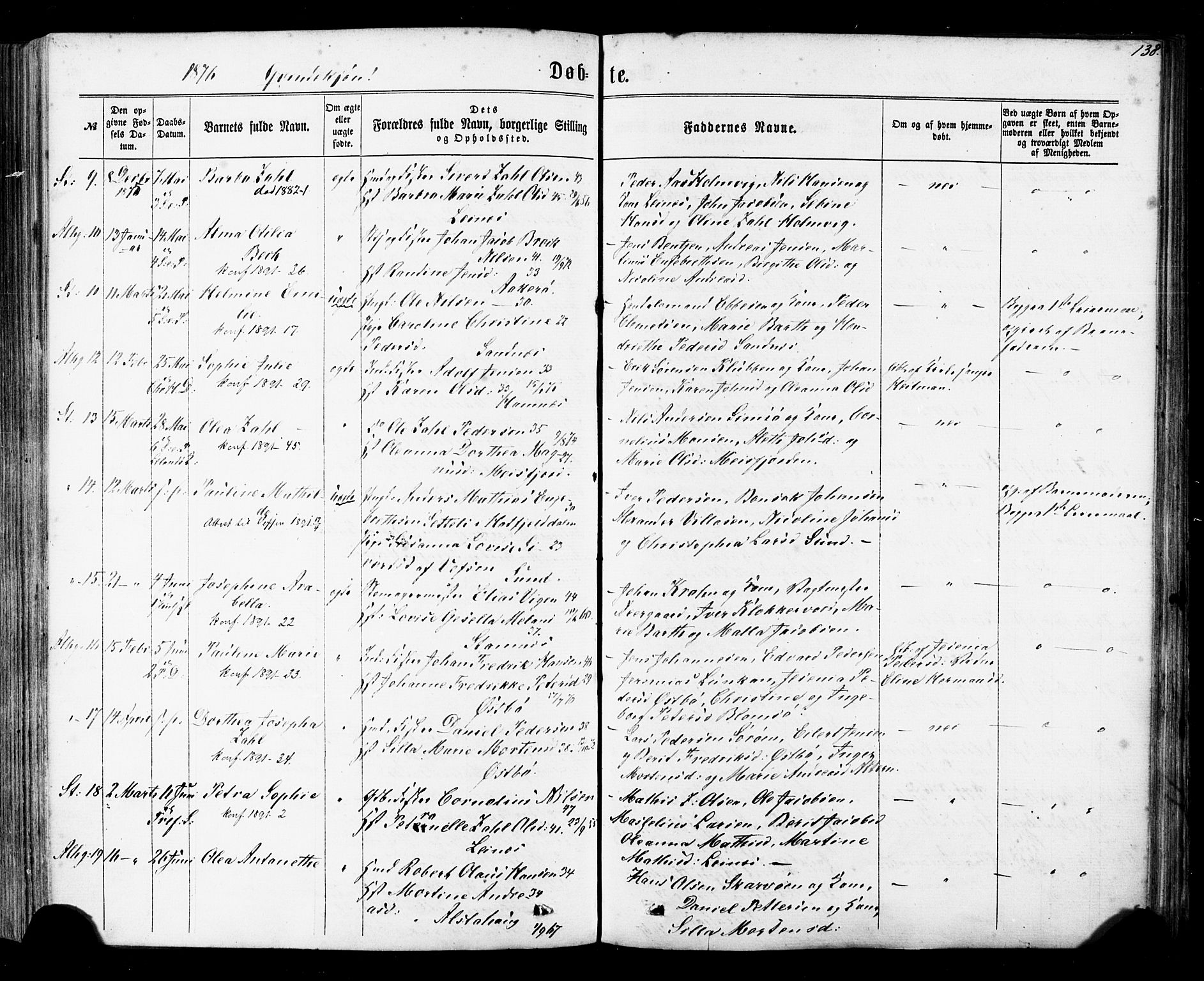 Ministerialprotokoller, klokkerbøker og fødselsregistre - Nordland, AV/SAT-A-1459/830/L0449: Ministerialbok nr. 830A13, 1866-1886, s. 138