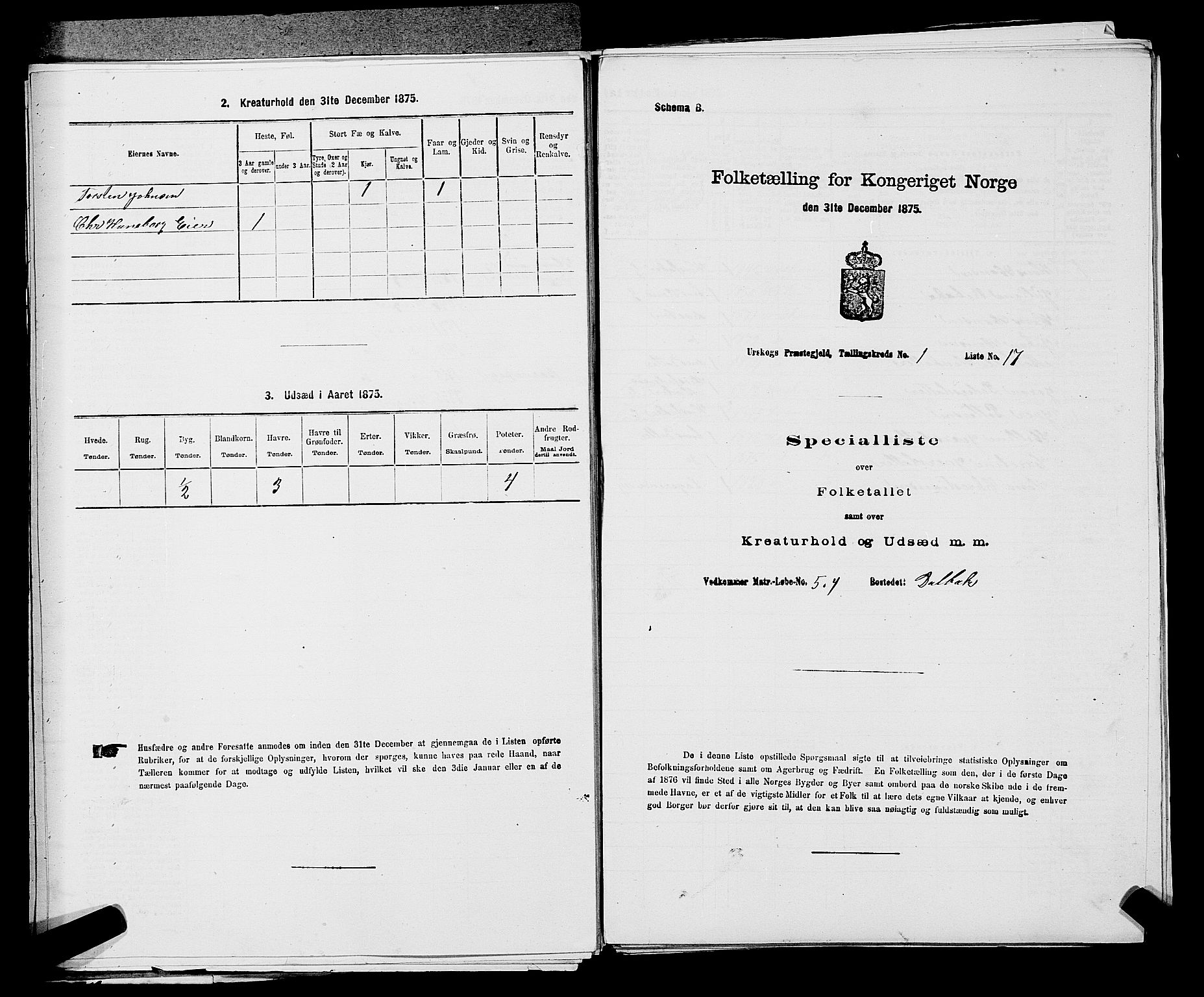 RA, Folketelling 1875 for 0224P Aurskog prestegjeld, 1875, s. 80