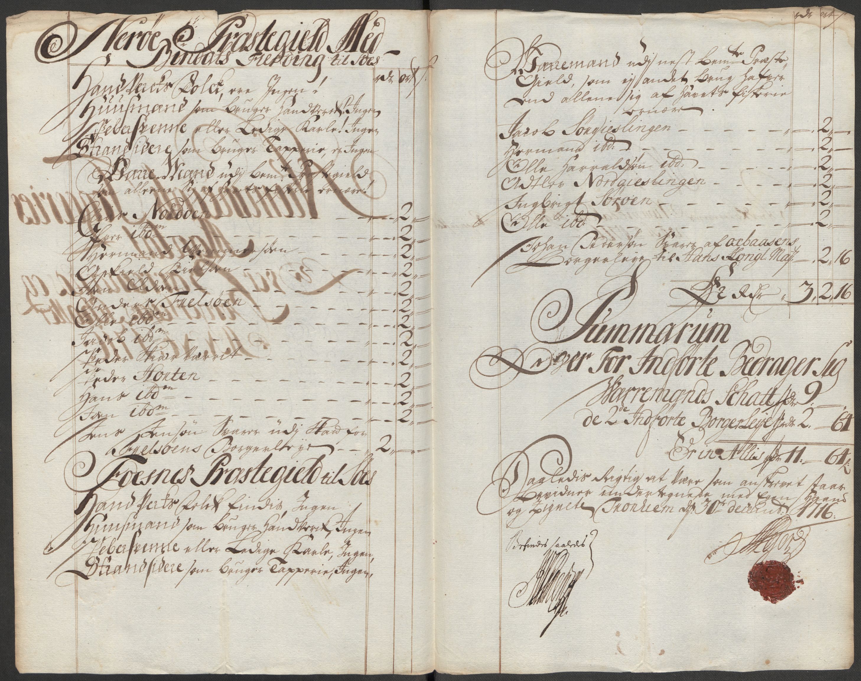 Rentekammeret inntil 1814, Reviderte regnskaper, Fogderegnskap, AV/RA-EA-4092/R64/L4437: Fogderegnskap Namdal, 1716, s. 111
