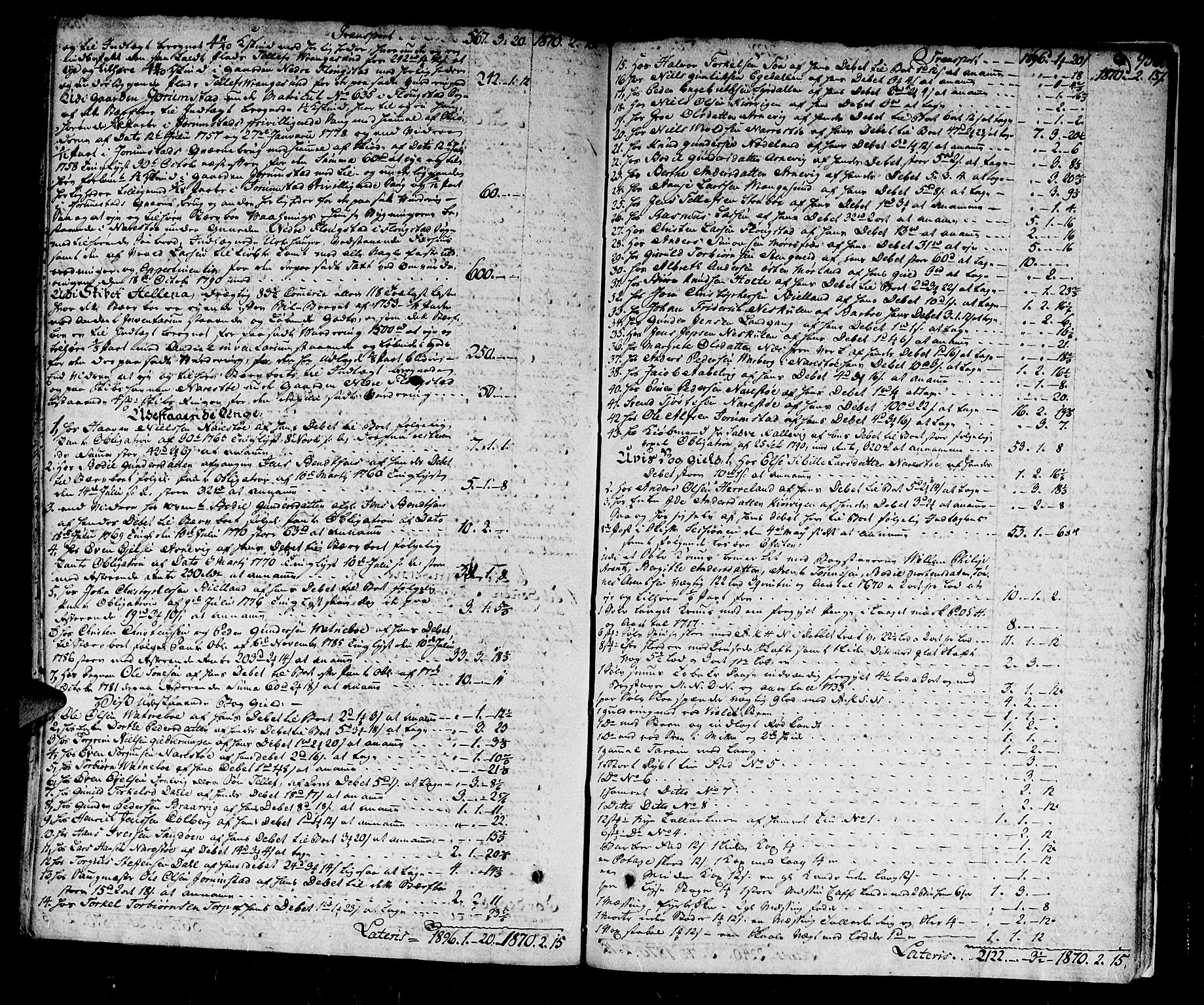 Nedenes sorenskriveri før 1824, AV/SAK-1221-0007/H/Hc/L0040: Skifteprotokoll med register nr 27, 1788-1791, s. 955b-956a