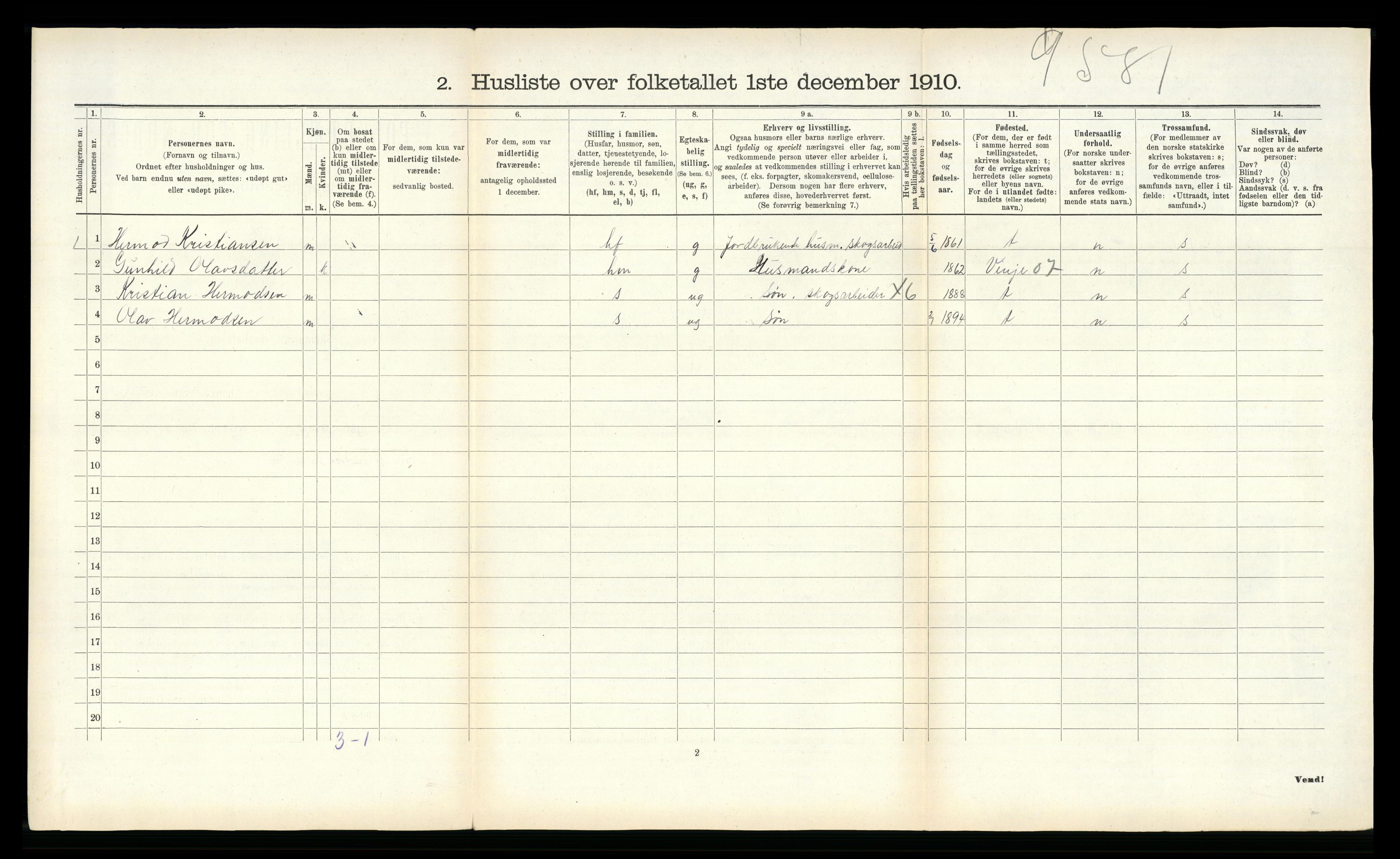 RA, Folketelling 1910 for 0832 Mo herred, 1910, s. 123