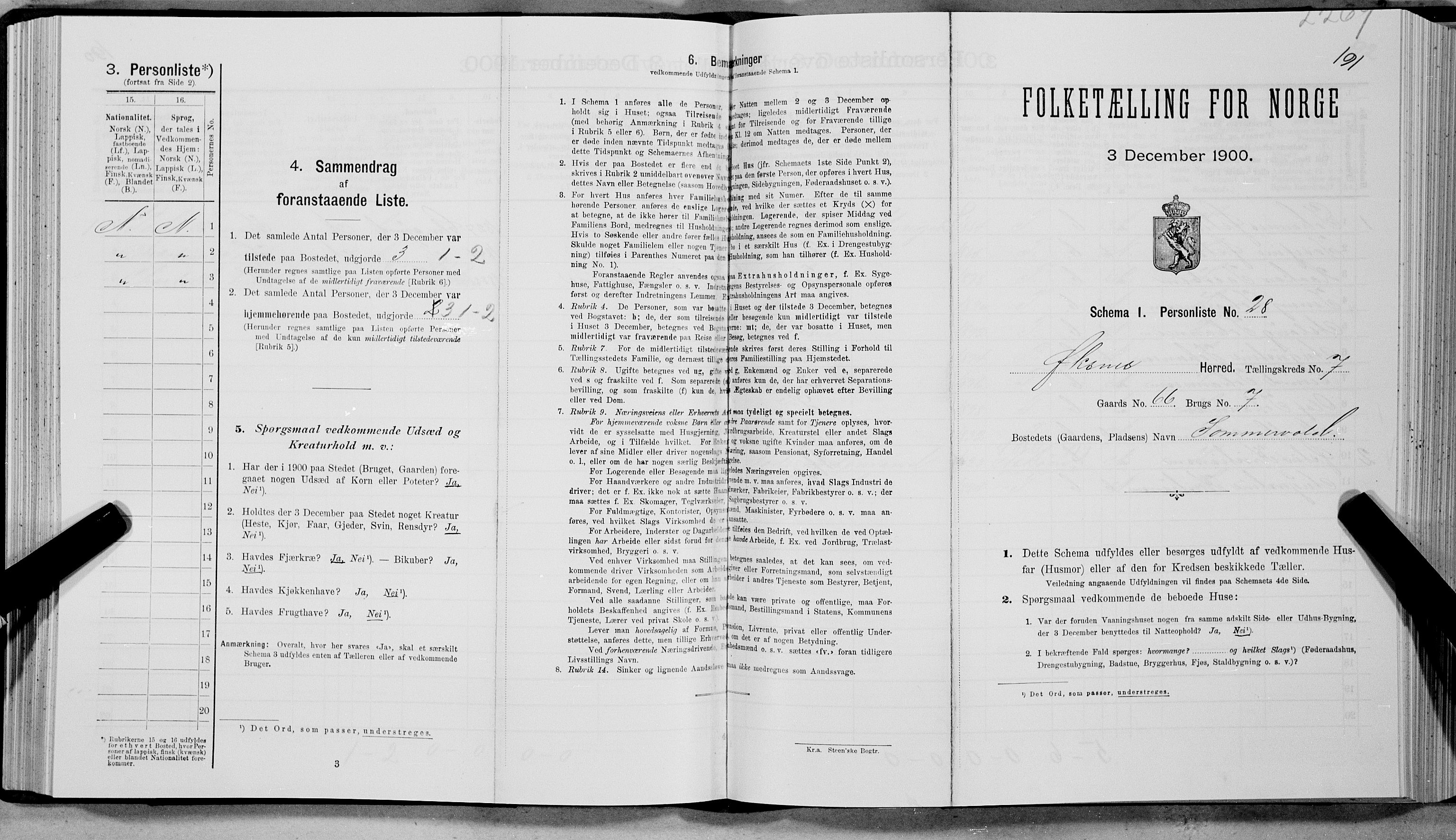 SAT, Folketelling 1900 for 1868 Øksnes herred, 1900, s. 599
