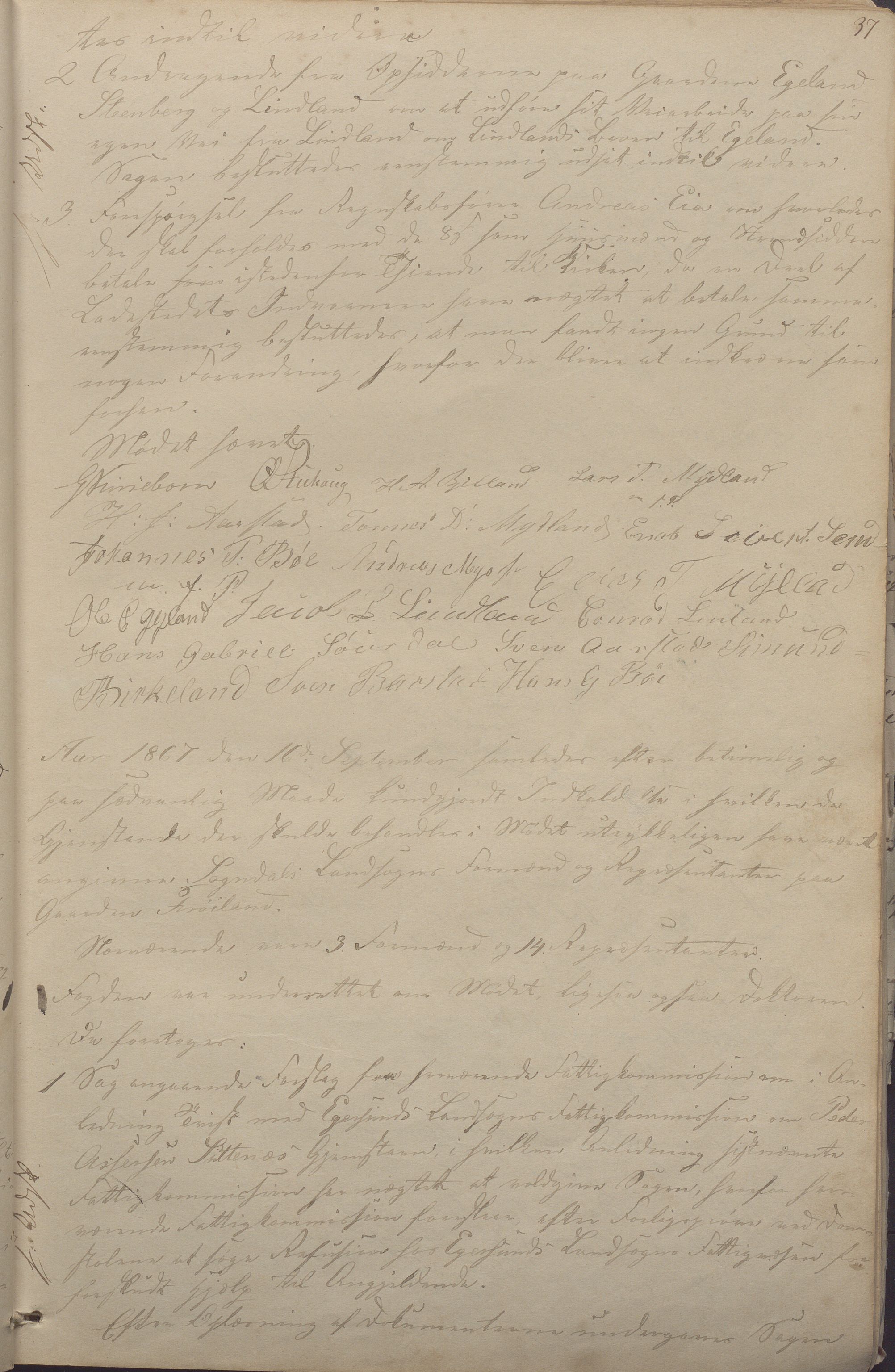 Sokndal kommune - Formannskapet/Sentraladministrasjonen, IKAR/K-101099/A/L0001: Forhandlingsprotokoll, 1863-1886, s. 37a