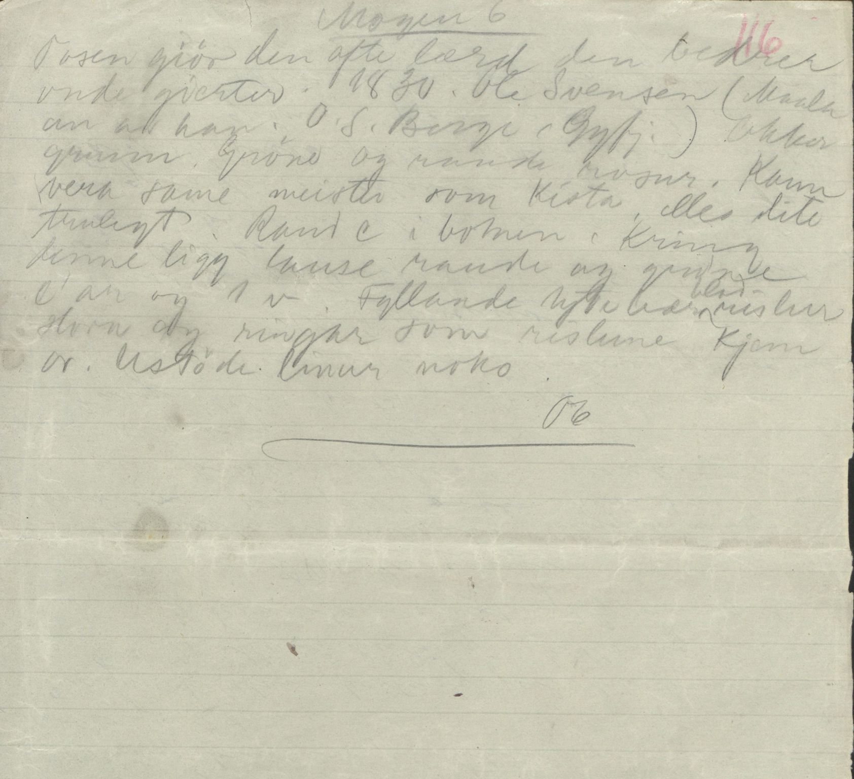 Rikard Berge, TEMU/TGM-A-1003/F/L0004/0053: 101-159 / 157 Manuskript, notatar, brev o.a. Nokre leiker, manuskript, 1906-1908, s. 116