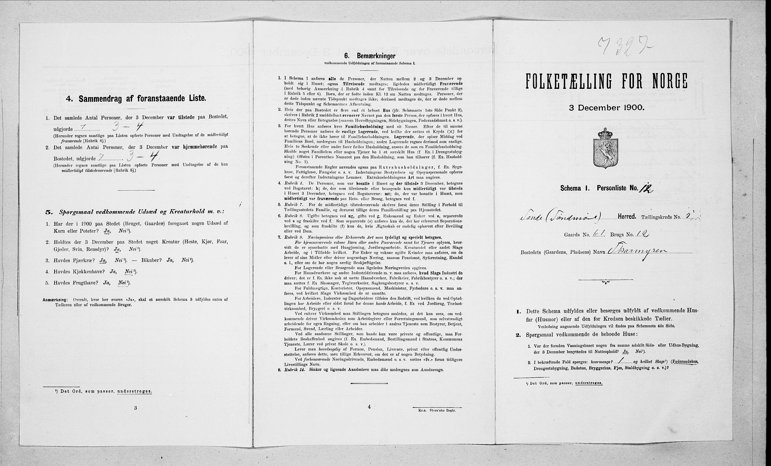 SAT, Folketelling 1900 for 1514 Sande herred, 1900, s. 541
