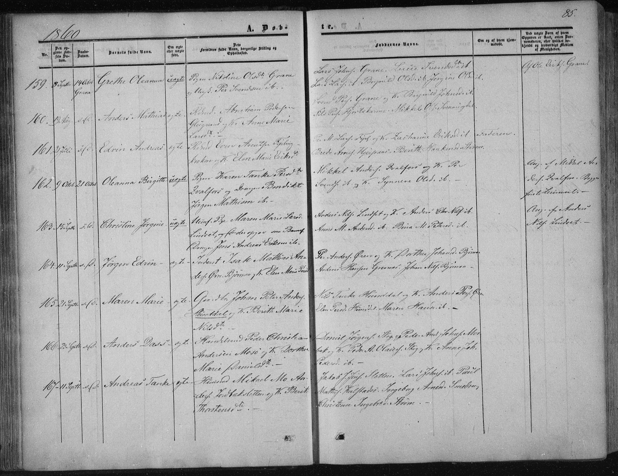 Ministerialprotokoller, klokkerbøker og fødselsregistre - Nordland, AV/SAT-A-1459/820/L0293: Ministerialbok nr. 820A14, 1855-1865, s. 85
