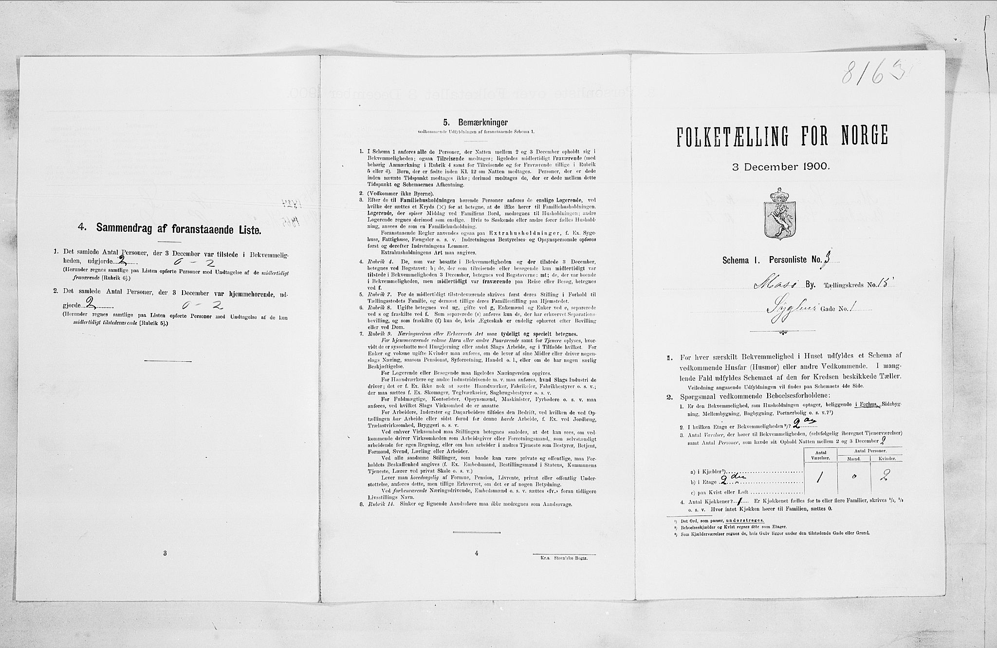 SAO, Folketelling 1900 for 0104 Moss kjøpstad, 1900