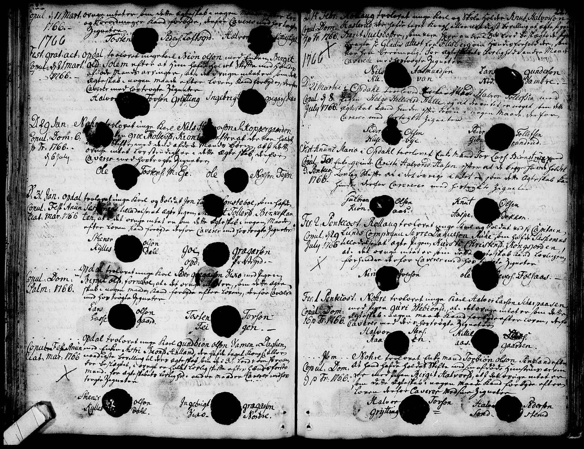 Rollag kirkebøker, SAKO/A-240/F/Fa/L0003: Ministerialbok nr. I 3, 1743-1778, s. 227