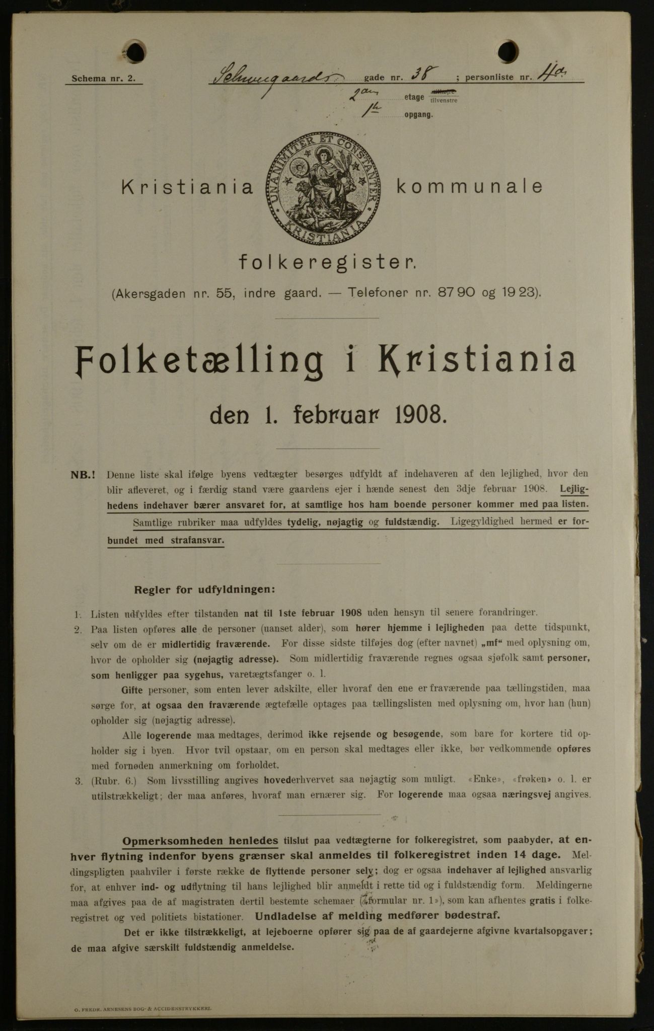 OBA, Kommunal folketelling 1.2.1908 for Kristiania kjøpstad, 1908, s. 81828