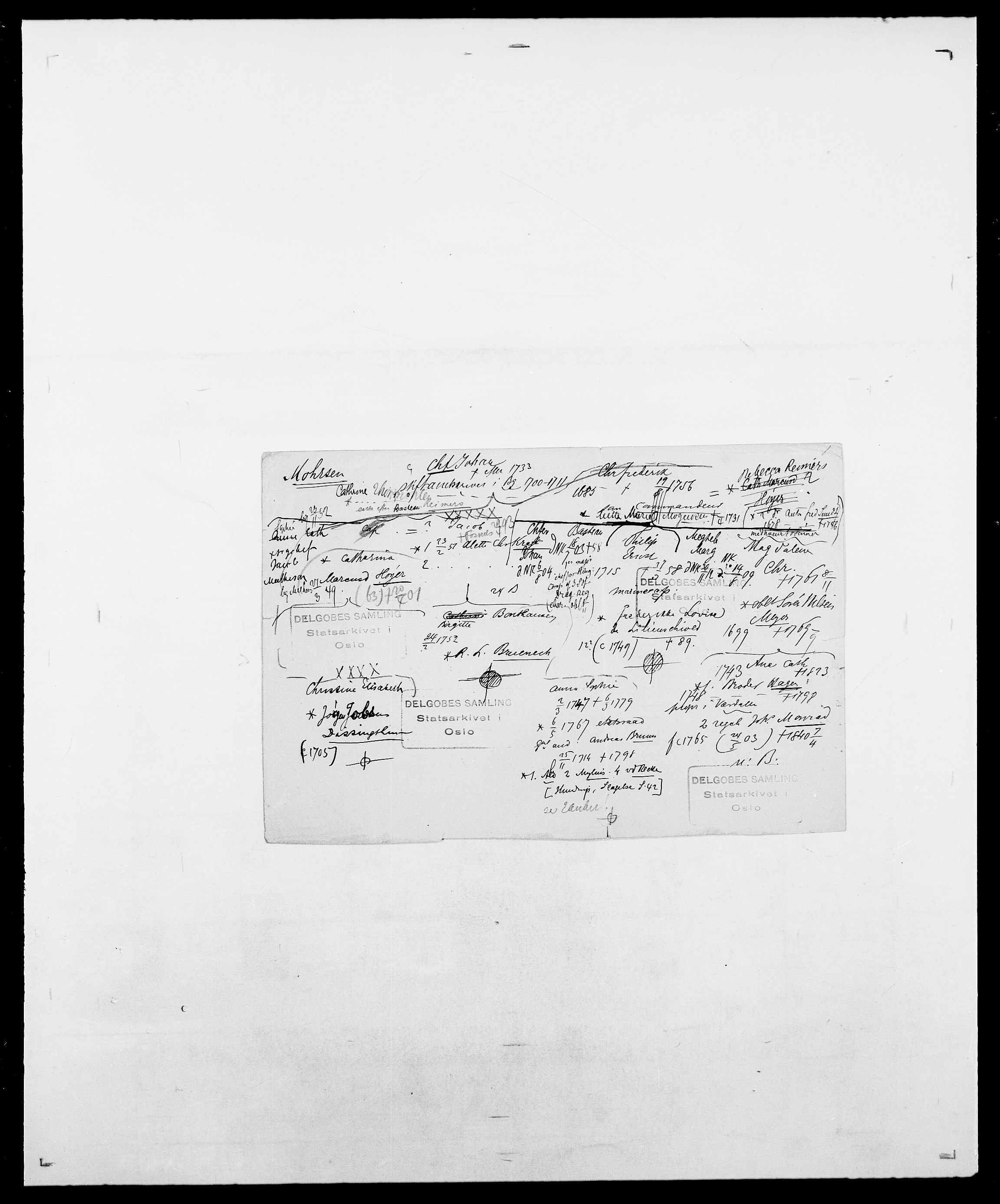 Delgobe, Charles Antoine - samling, SAO/PAO-0038/D/Da/L0026: Mechelby - Montoppidan, s. 707
