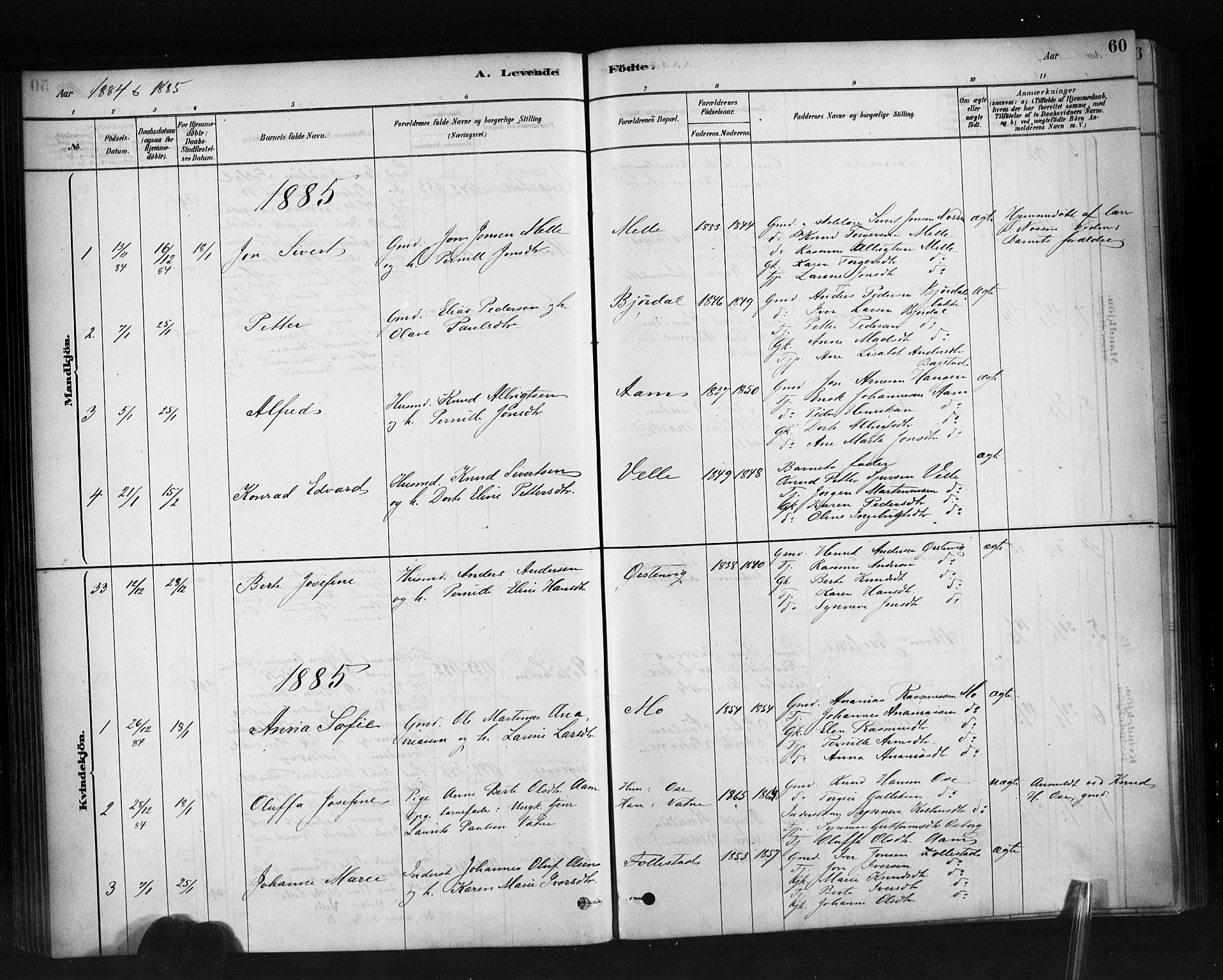 Ministerialprotokoller, klokkerbøker og fødselsregistre - Møre og Romsdal, SAT/A-1454/513/L0176: Ministerialbok nr. 513A03, 1877-1889, s. 60