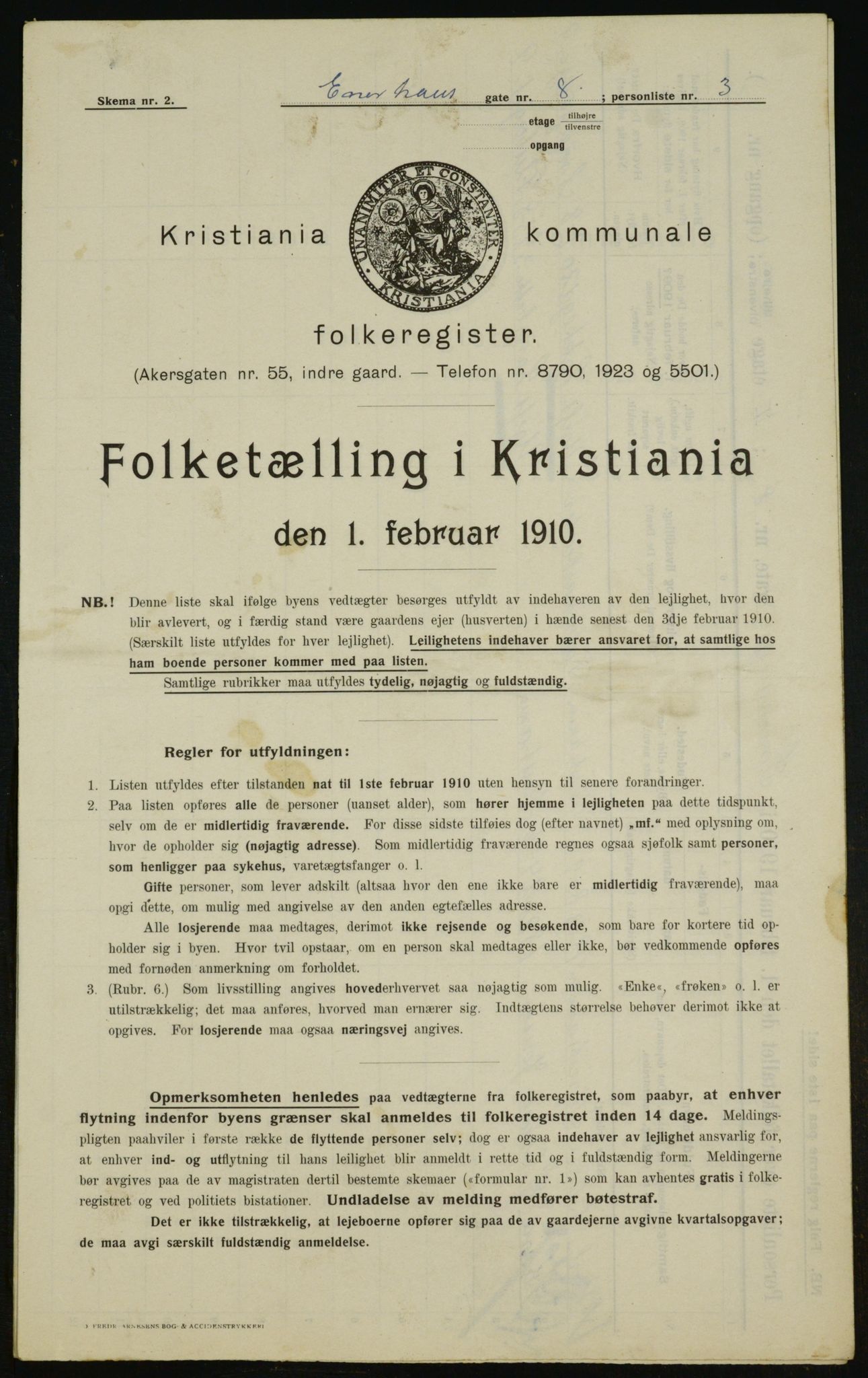 OBA, Kommunal folketelling 1.2.1910 for Kristiania, 1910, s. 19733