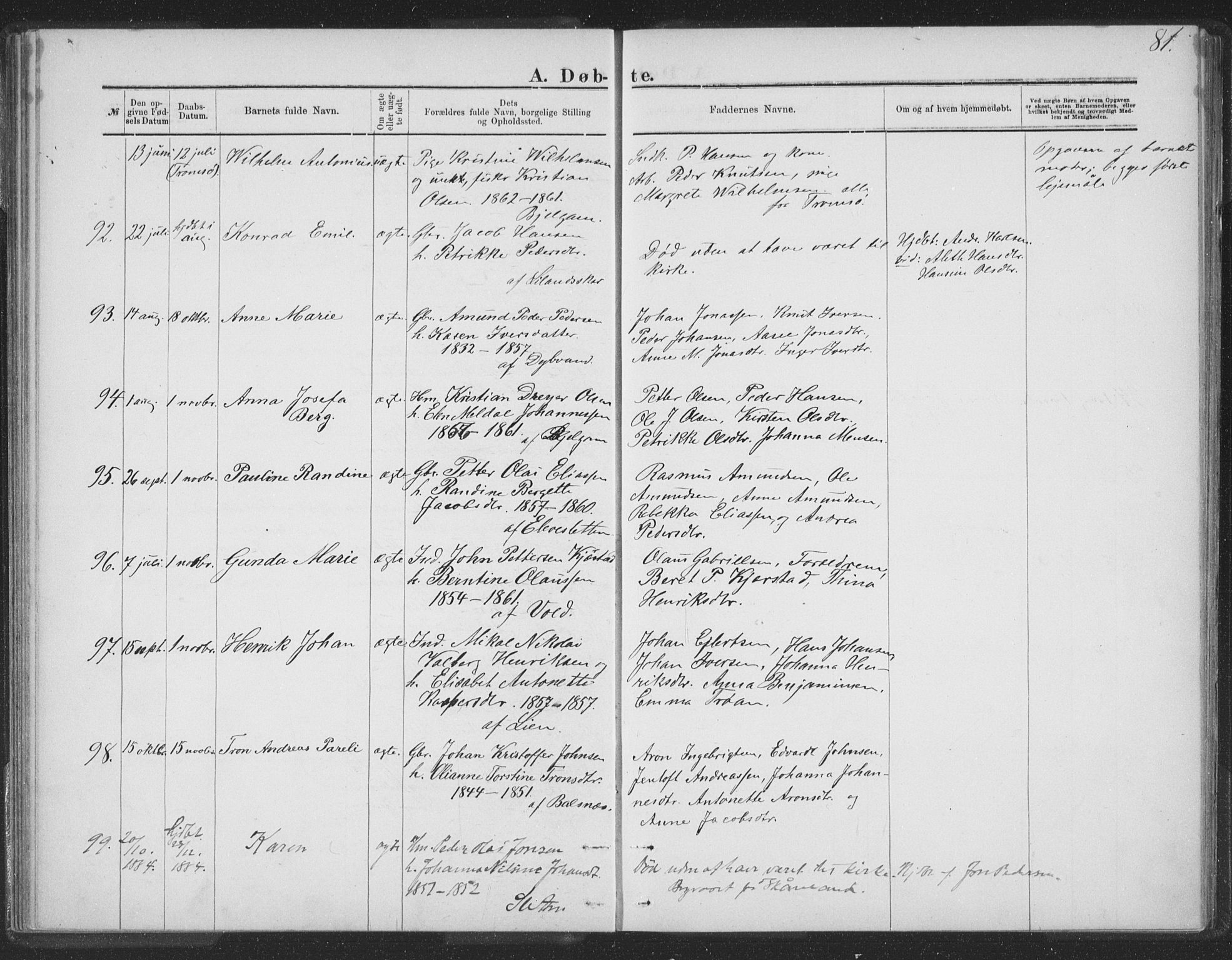 Ministerialprotokoller, klokkerbøker og fødselsregistre - Nordland, AV/SAT-A-1459/863/L0913: Klokkerbok nr. 863C03, 1877-1885, s. 81