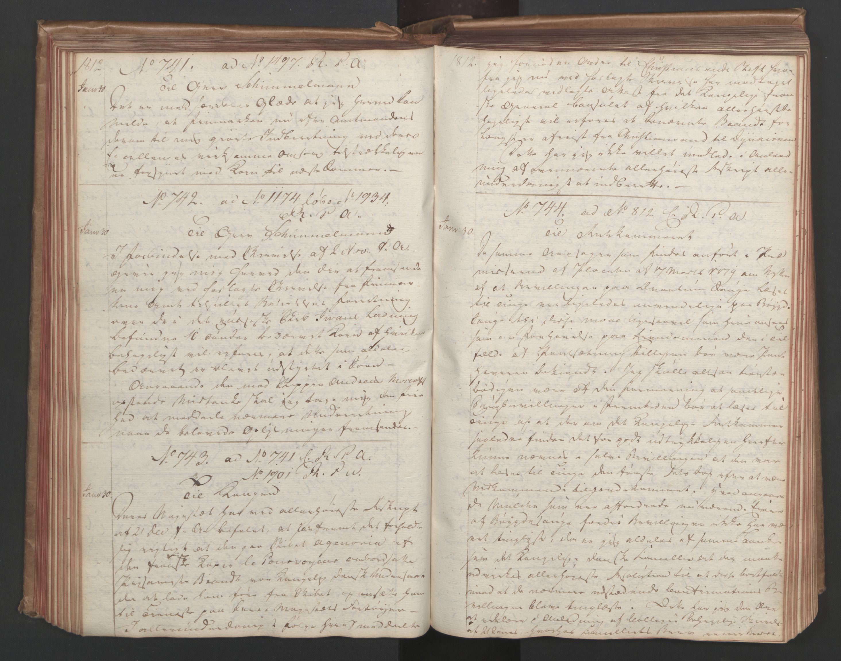 Stattholderembetet 1810-1814, 1. kontor (Kontor A), AV/RA-EA-2872/Ba/L0002: Kollegial korrespondanseprotokoll, 1811-1813, s. 125