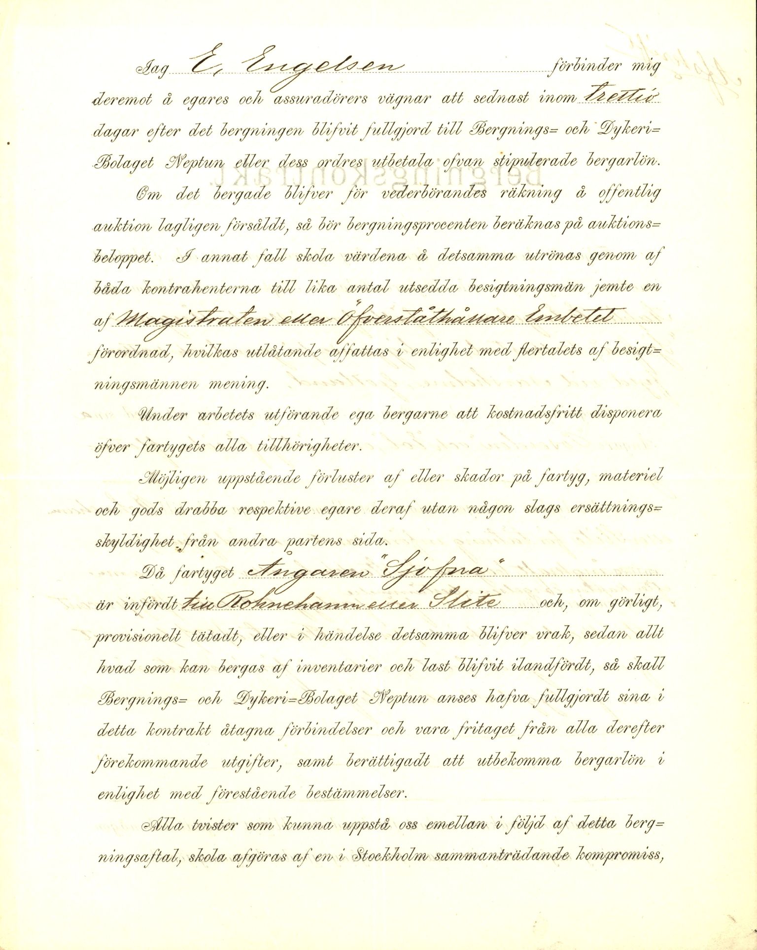 Pa 63 - Østlandske skibsassuranceforening, VEMU/A-1079/G/Ga/L0017/0005: Havaridokumenter / Signe, Hurra, Activ, Sjofna, Senior, Scandia, 1884, s. 60