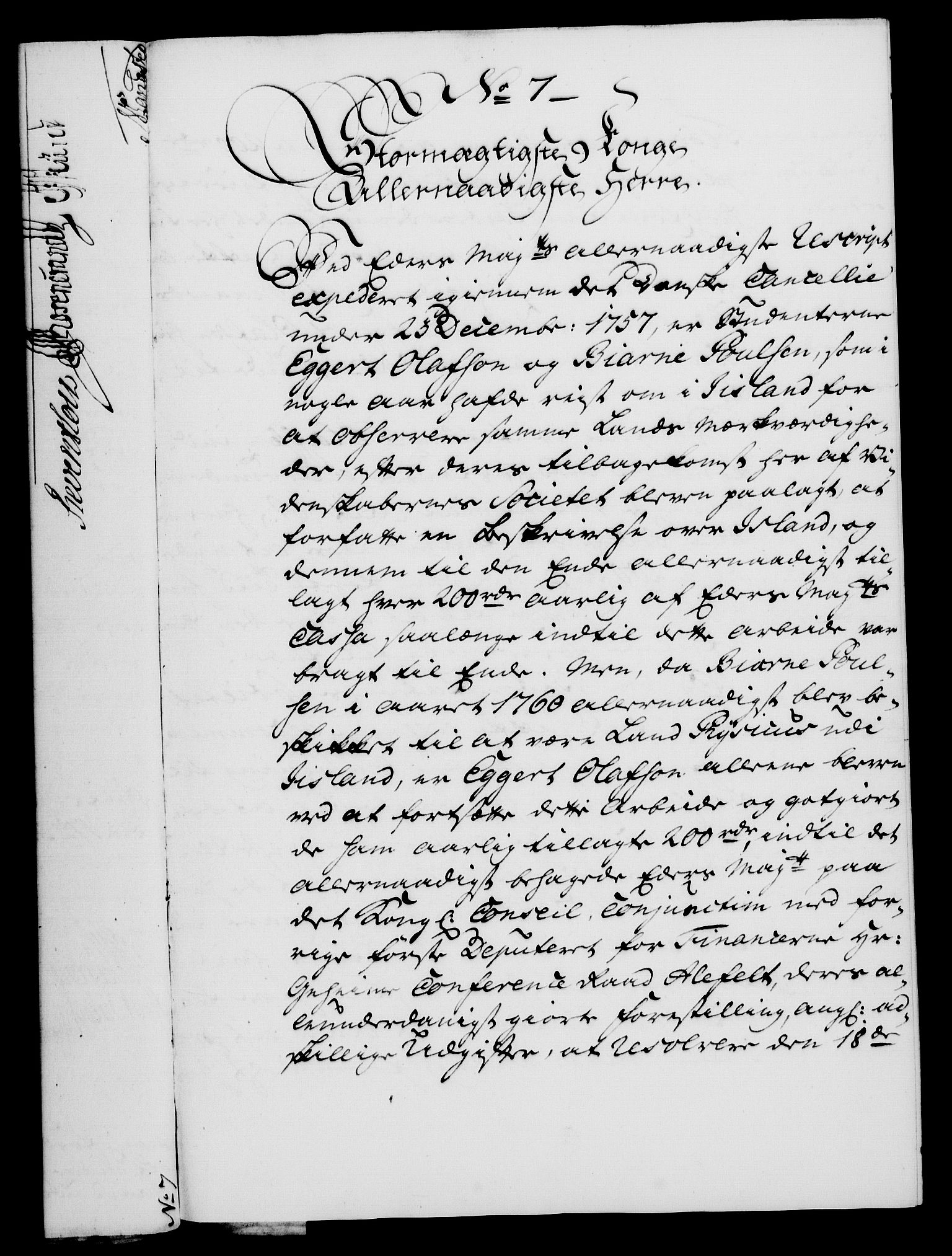 Rentekammeret, Kammerkanselliet, RA/EA-3111/G/Gf/Gfa/L0047: Norsk relasjons- og resolusjonsprotokoll (merket RK 52.47), 1765, s. 59