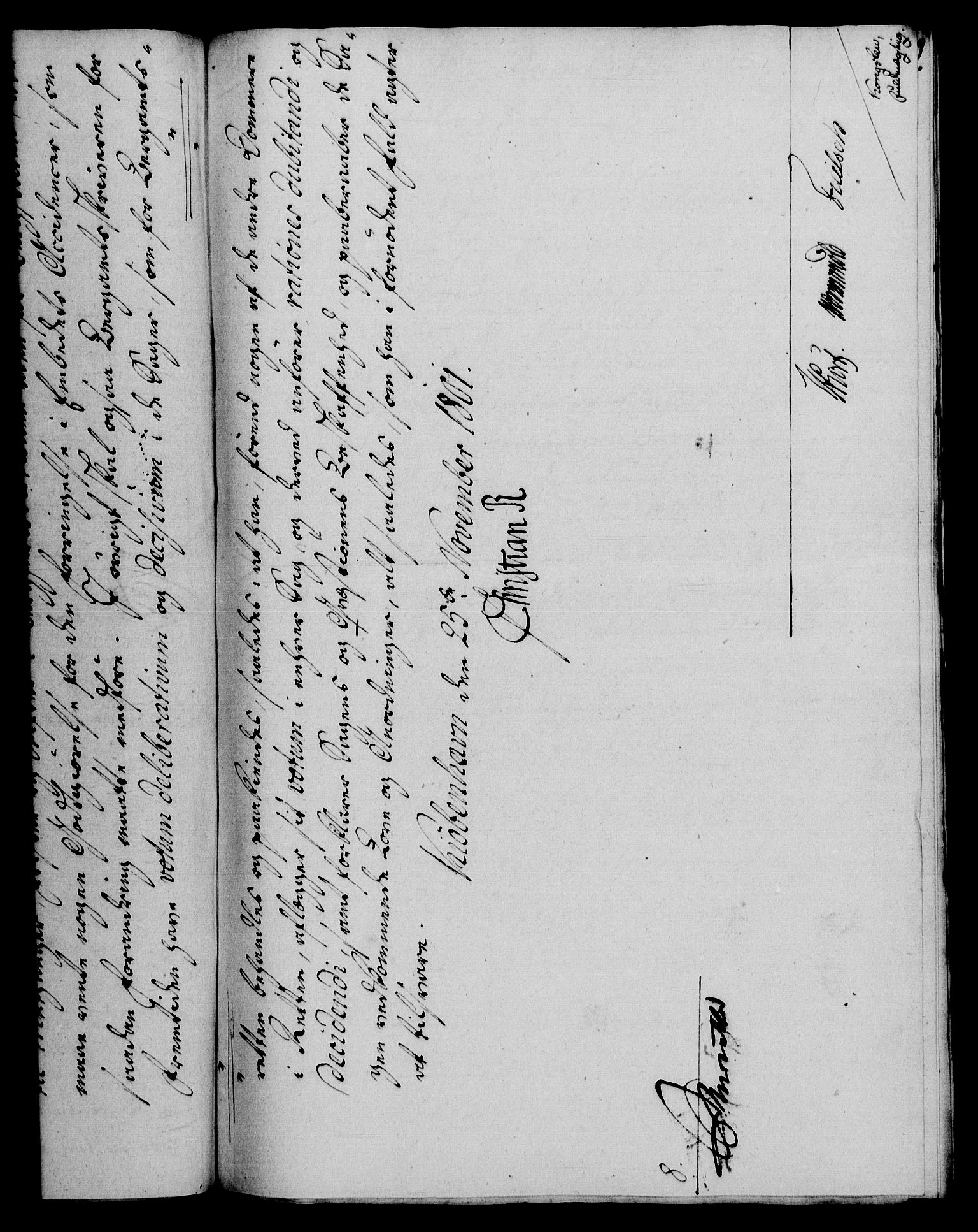 Rentekammeret, Renteskriverkontorene, AV/RA-EA-3115/M/Mf/Mfb/L0005: Relasjons- og resolusjonsprotokoll med register (merket RK 54.11), 1801-1802