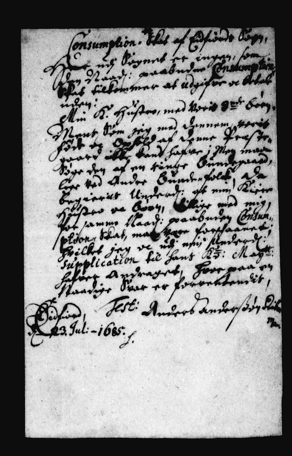 Rentekammeret inntil 1814, Reviderte regnskaper, Stiftamtstueregnskaper, Bergen stiftamt, AV/RA-EA-6043/R/Rc/L0078: Bergen stiftamt, 1685