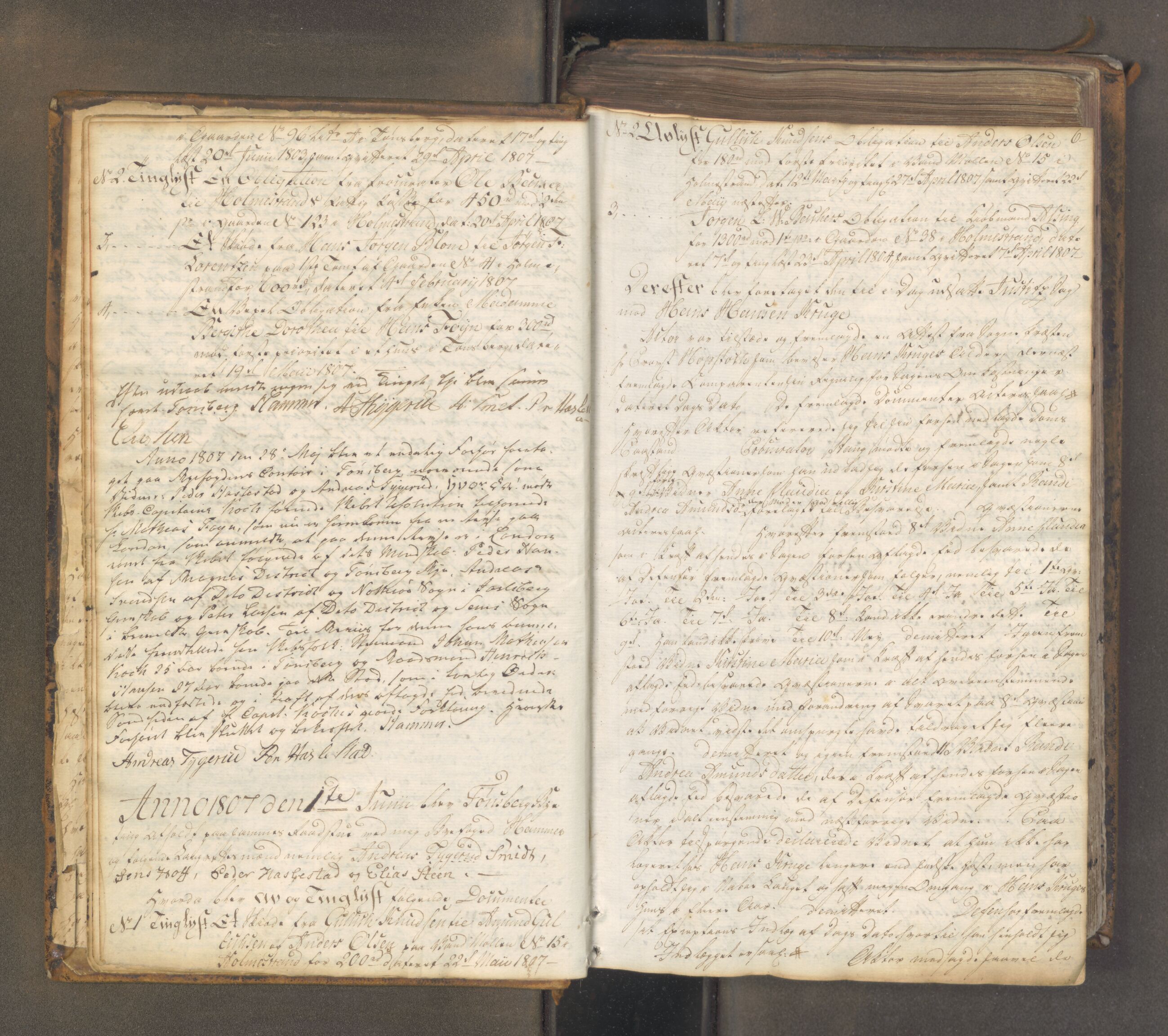 Tønsberg byfogd, AV/SAKO-A-224/F/Fa/L0022: Tingbok, 1807-1818, s. 5b-6a