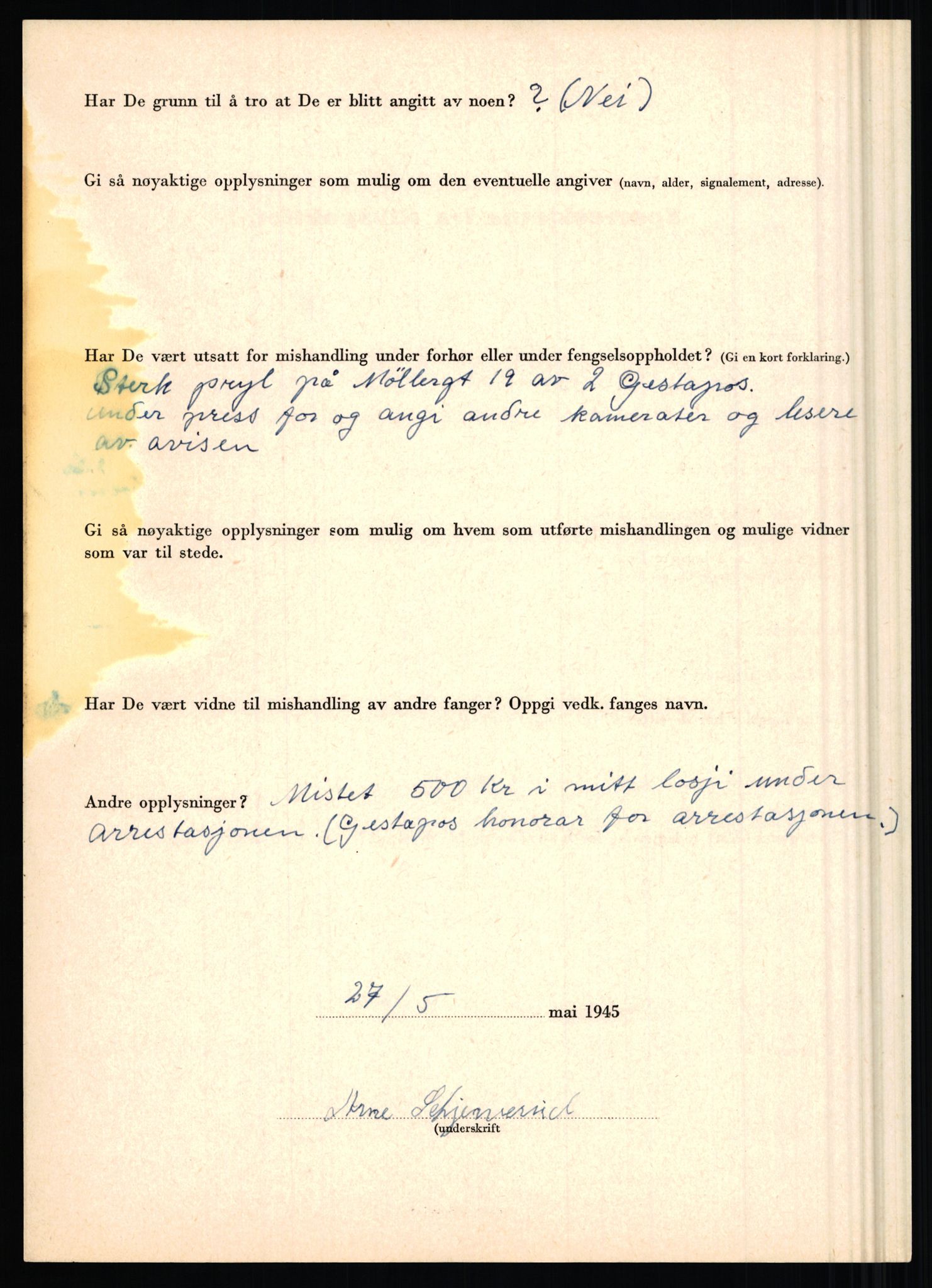 Rikspolitisjefen, AV/RA-S-1560/L/L0015: Scharff, Carlo Max - Stephensen, Gudrun, 1940-1945, s. 419