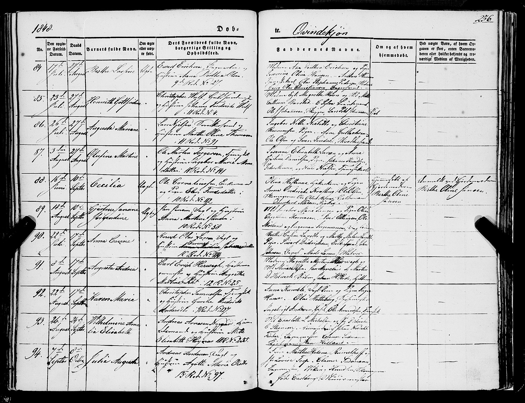Domkirken sokneprestembete, AV/SAB-A-74801/H/Haa/L0019: Ministerialbok nr. B 2, 1841-1851, s. 236