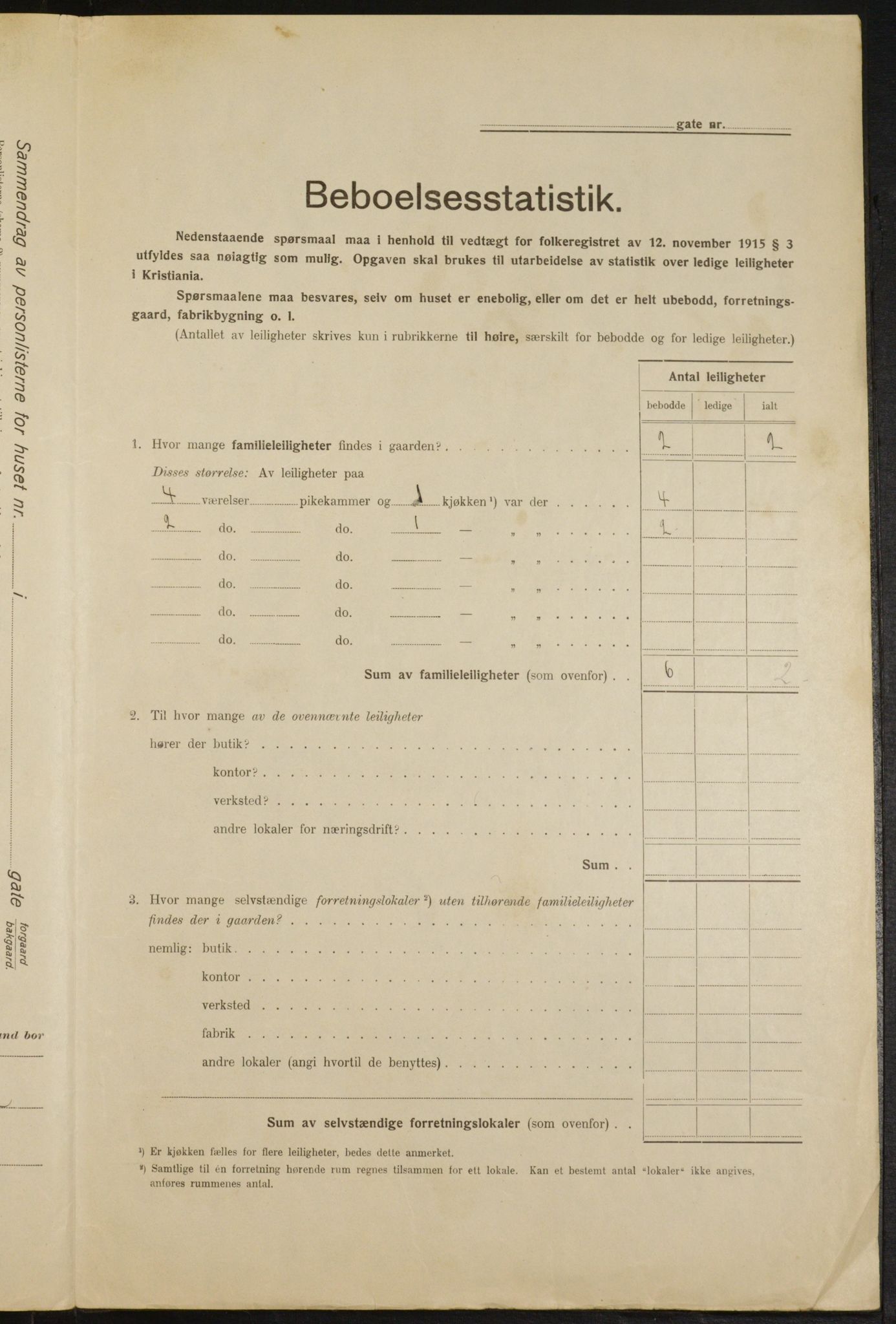 OBA, Kommunal folketelling 1.2.1916 for Kristiania, 1916, s. 22991