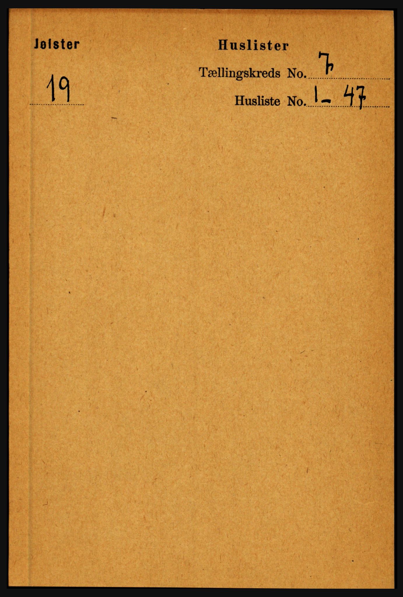 RA, Folketelling 1891 for 1431 Jølster herred, 1891, s. 2405
