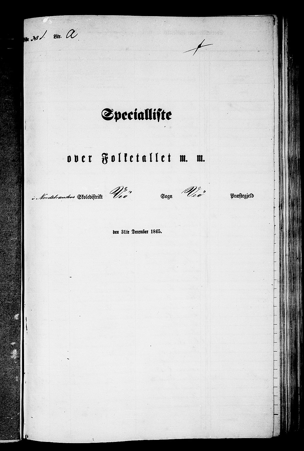 RA, Folketelling 1865 for 1541P Veøy prestegjeld, 1865, s. 6