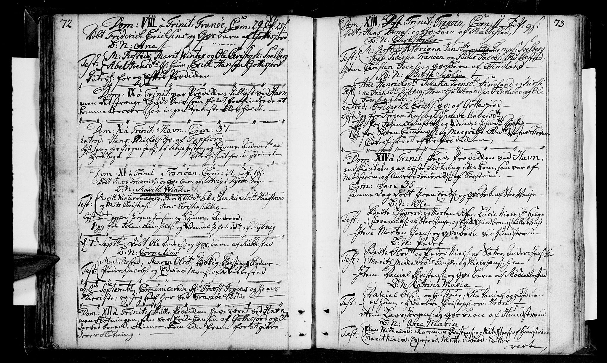 Tranøy sokneprestkontor, AV/SATØ-S-1313/I/Ia/Iaa/L0001kirke: Ministerialbok nr. 1, 1757-1773, s. 72-73
