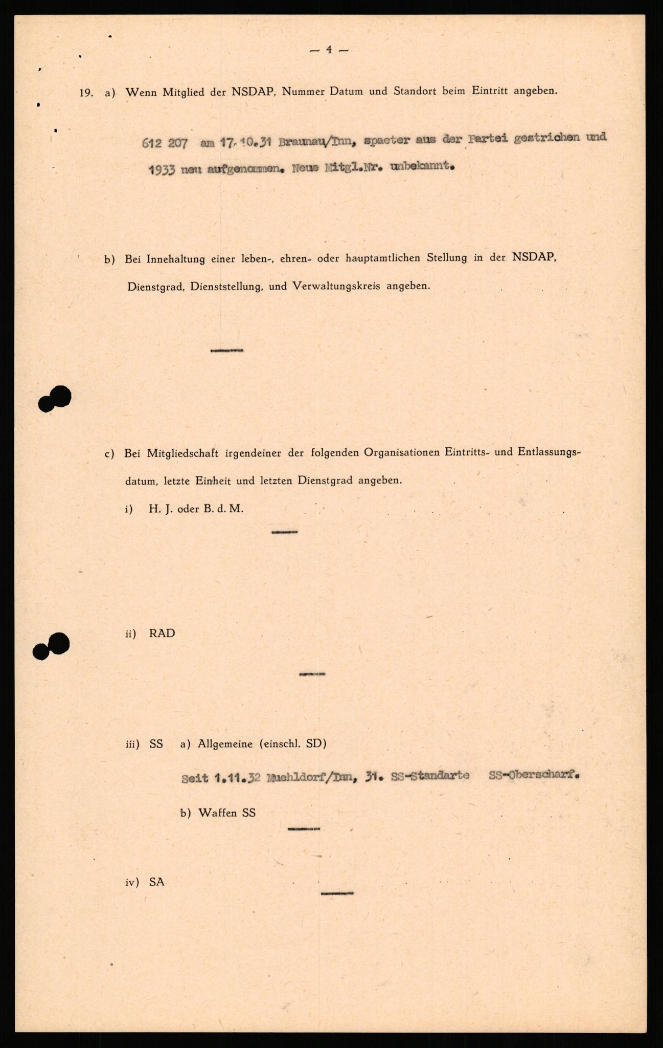 Forsvaret, Forsvarets overkommando II, AV/RA-RAFA-3915/D/Db/L0035: CI Questionaires. Tyske okkupasjonsstyrker i Norge. Tyskere., 1945-1946, s. 526