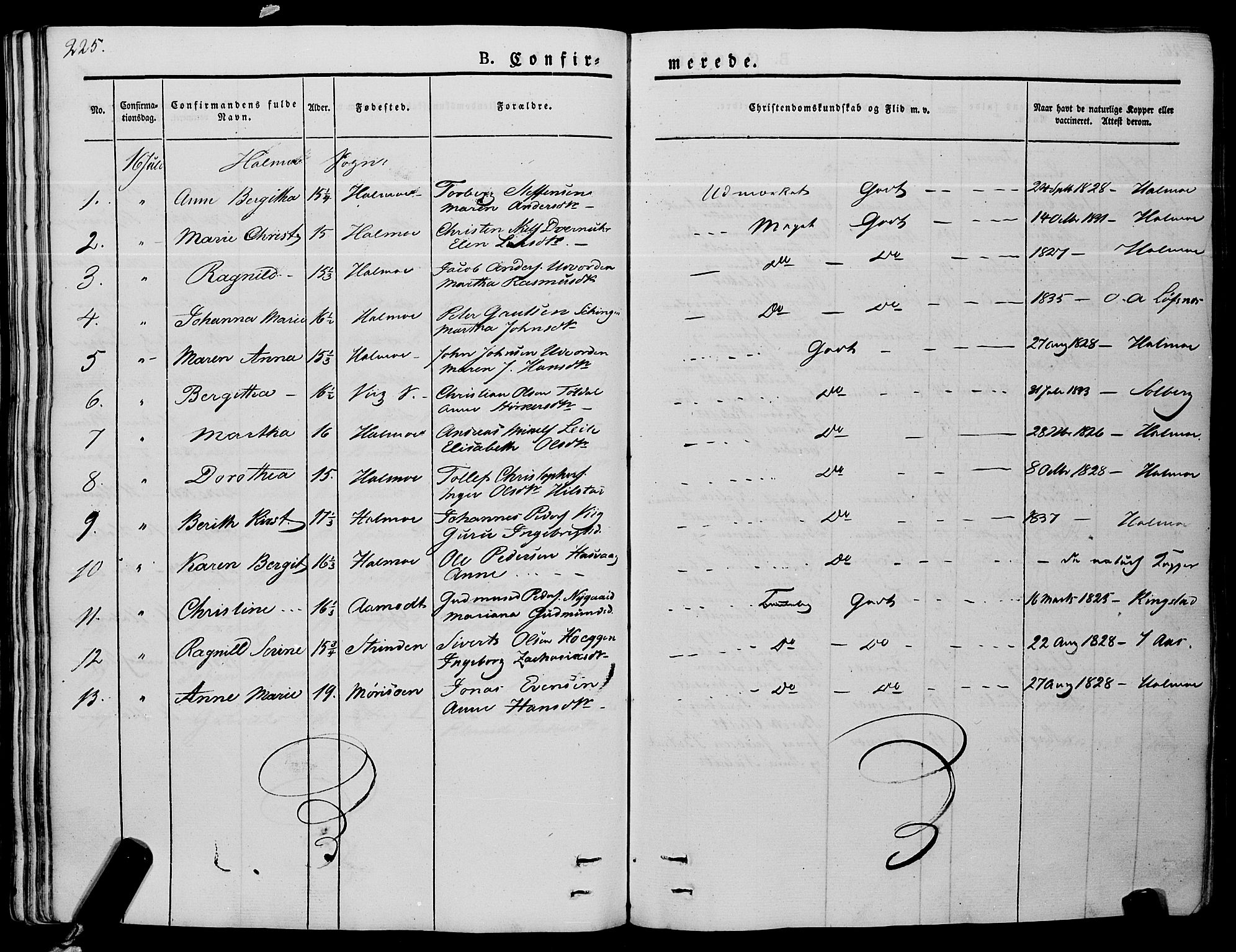 Ministerialprotokoller, klokkerbøker og fødselsregistre - Nord-Trøndelag, SAT/A-1458/773/L0614: Ministerialbok nr. 773A05, 1831-1856, s. 225