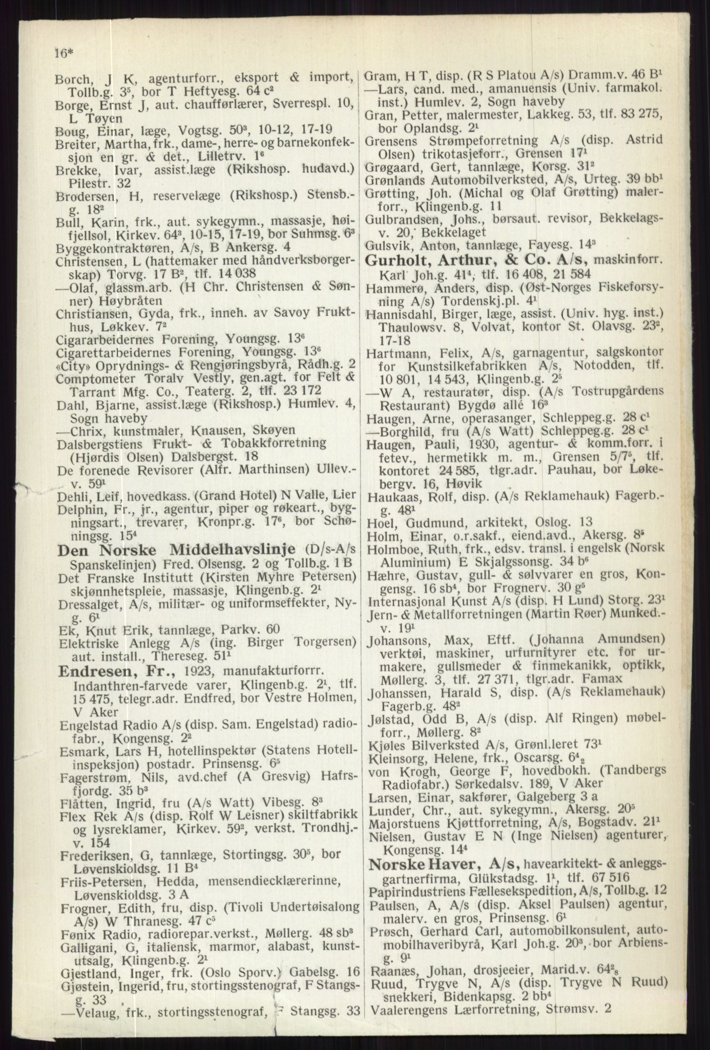 Kristiania/Oslo adressebok, PUBL/-, 1936