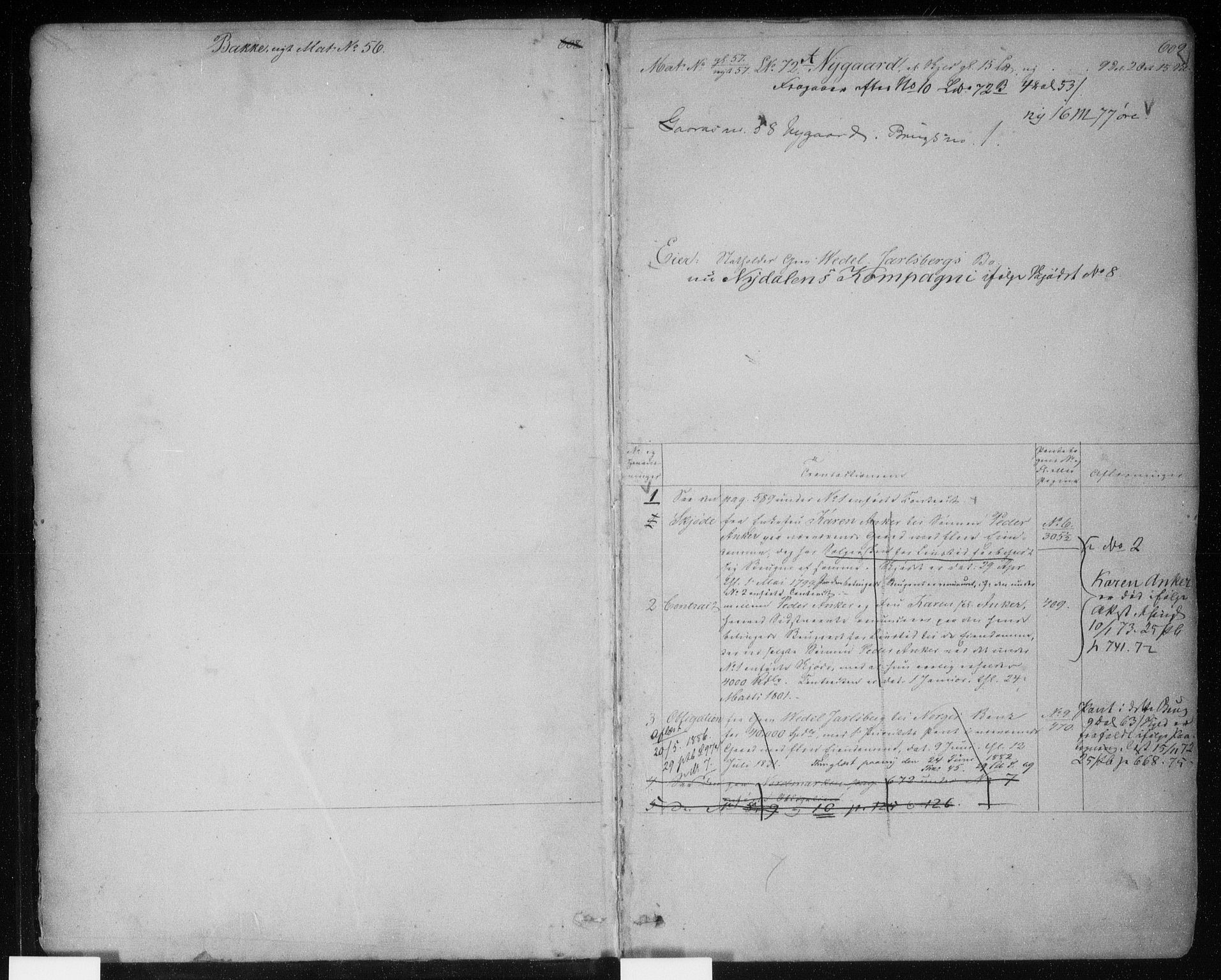 Aker sorenskriveri, AV/SAO-A-10895/G/Ga/Gab/Gabf/L0002: Panteregister nr. VI 2, 1843-1895, s. 608-609