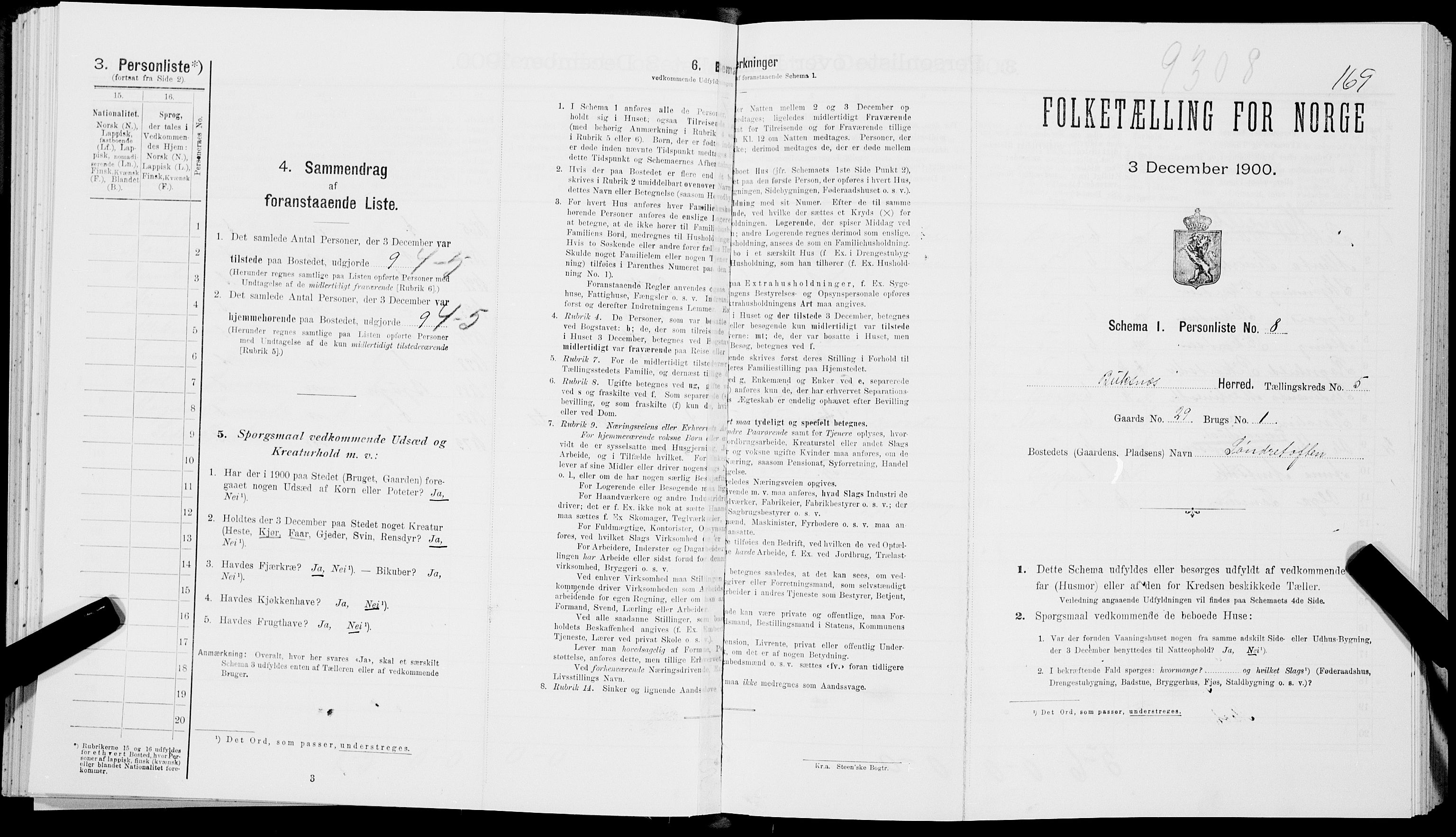 SAT, Folketelling 1900 for 1860 Buksnes herred, 1900, s. 636
