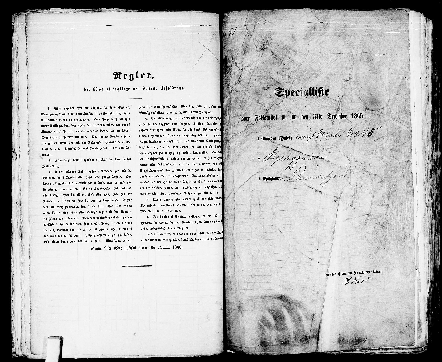 RA, Folketelling 1865 for 0706B Sandeherred prestegjeld, Sandefjord kjøpstad, 1865, s. 109