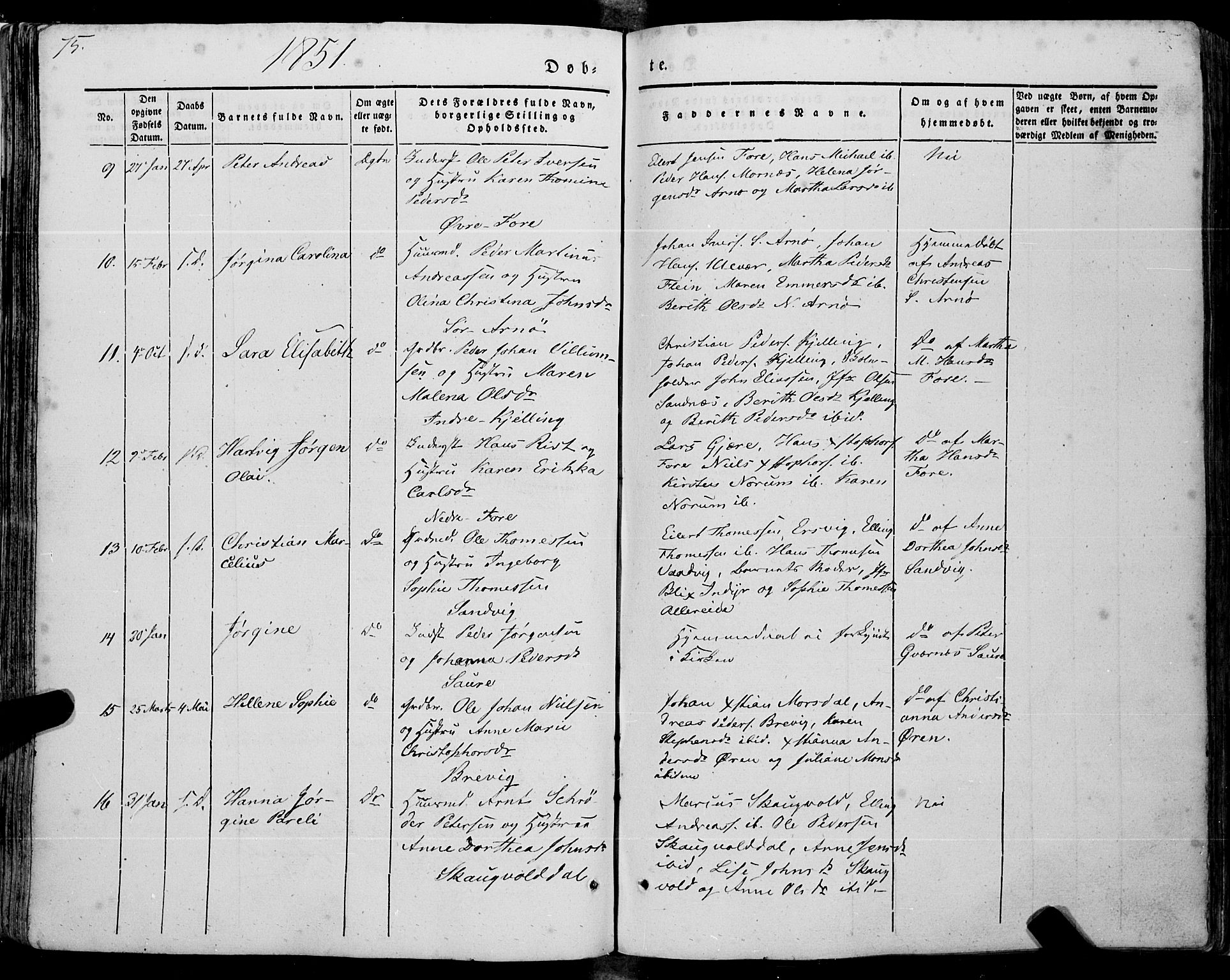 Ministerialprotokoller, klokkerbøker og fødselsregistre - Nordland, SAT/A-1459/805/L0097: Ministerialbok nr. 805A04, 1837-1861, s. 75