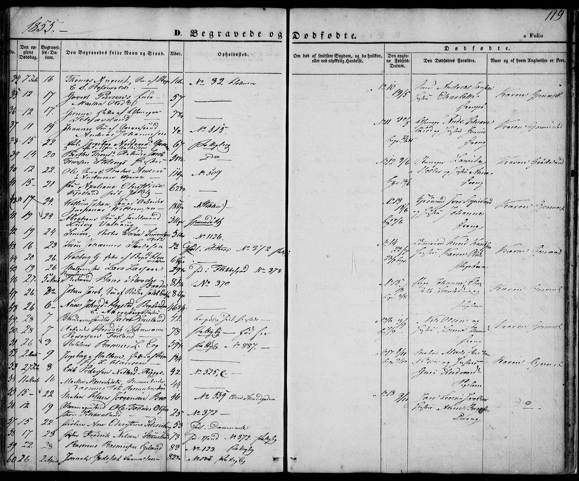 Domkirken sokneprestkontor, SAST/A-101812/001/30/30BA/L0014: Ministerialbok nr. A 13, 1841-1851, s. 119