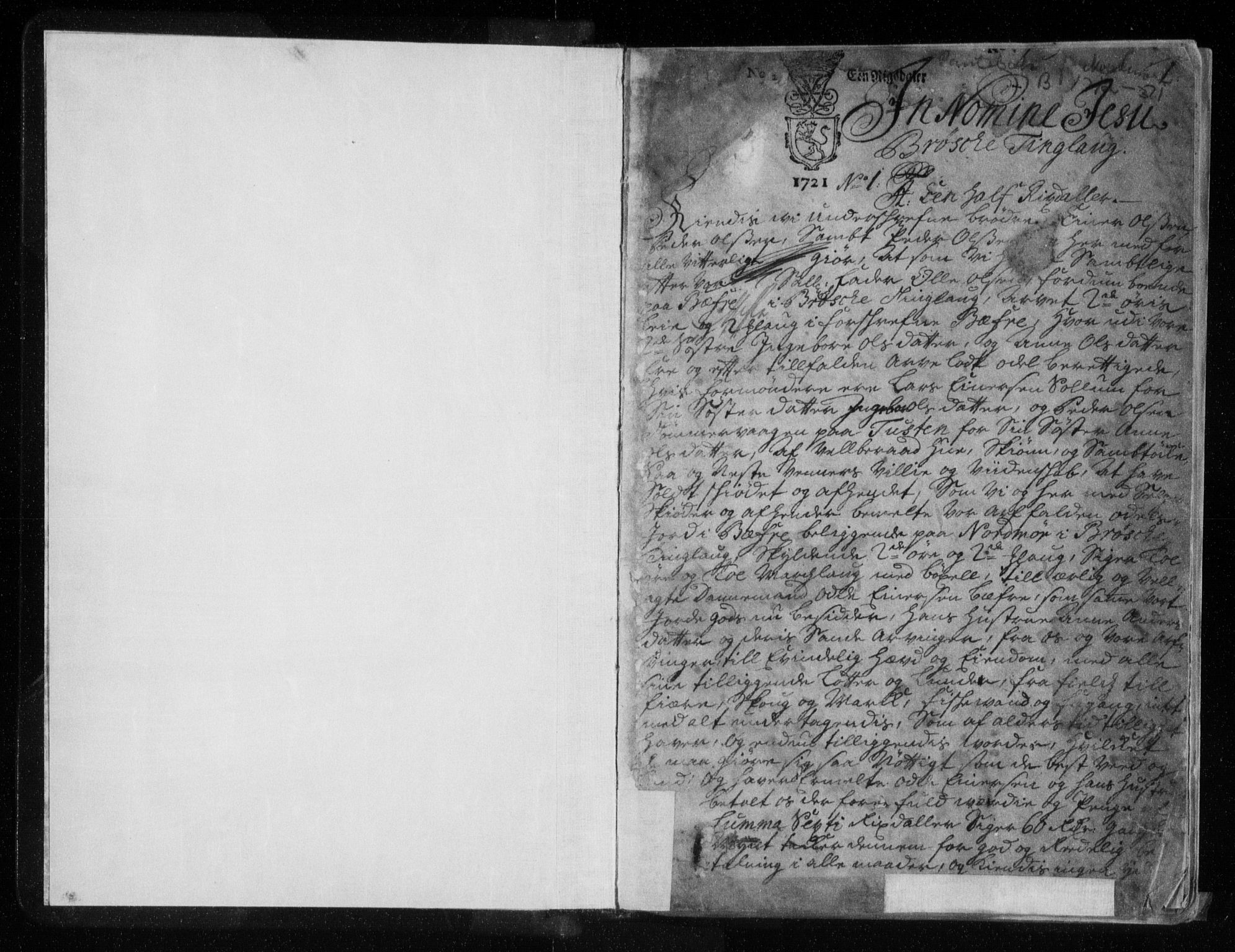 Nordmøre sorenskriveri, SAT/A-4132/1/2/2Ca/L0002: Pantebok nr. B, 1712-1731, s. 1