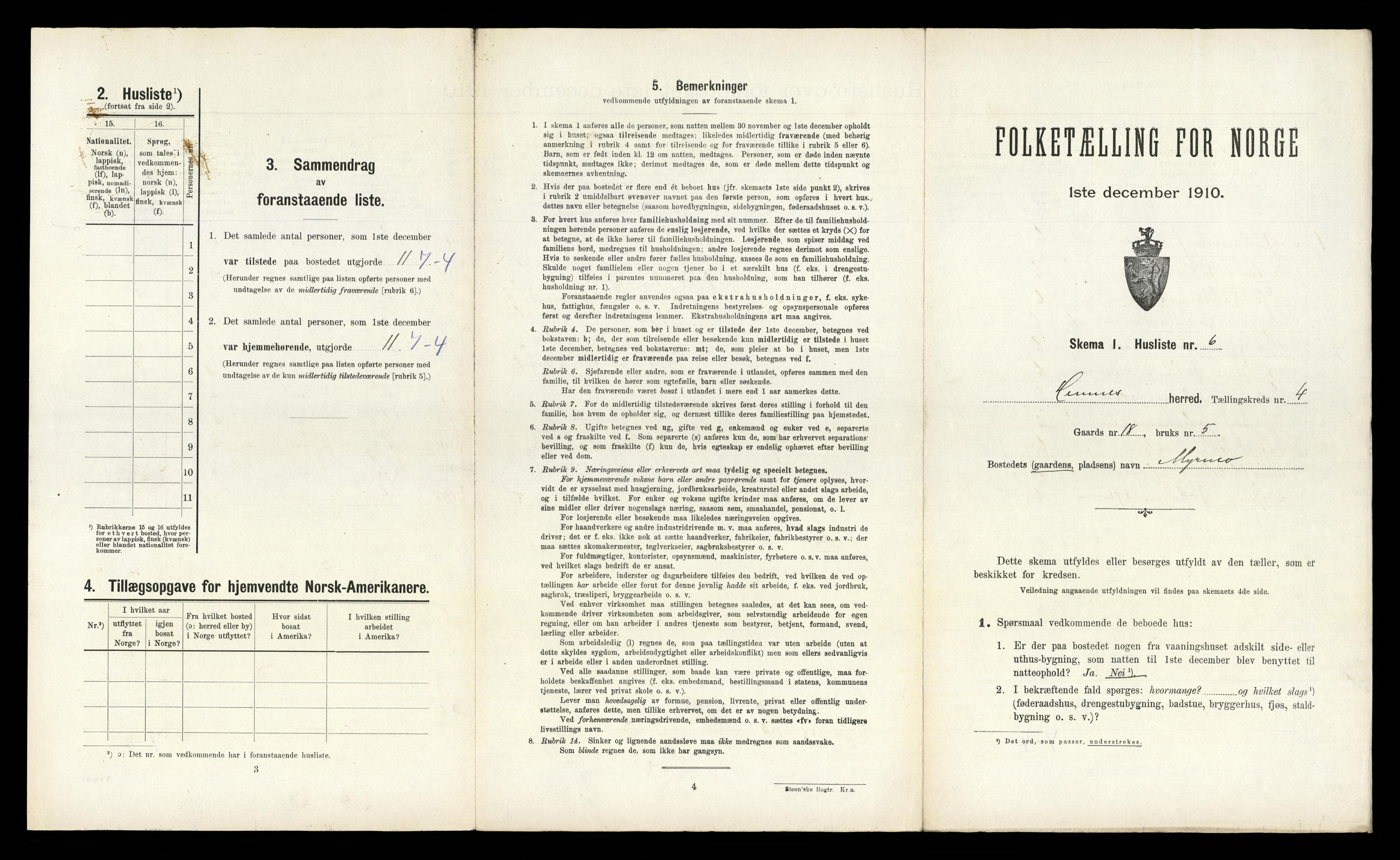 RA, Folketelling 1910 for 1832 Hemnes herred, 1910, s. 988