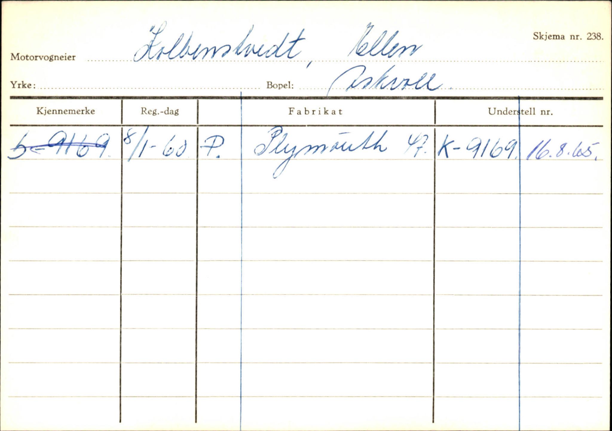 Statens vegvesen, Sogn og Fjordane vegkontor, SAB/A-5301/4/F/L0132: Eigarregister Askvoll A-Å. Balestrand A-Å, 1945-1975, s. 704