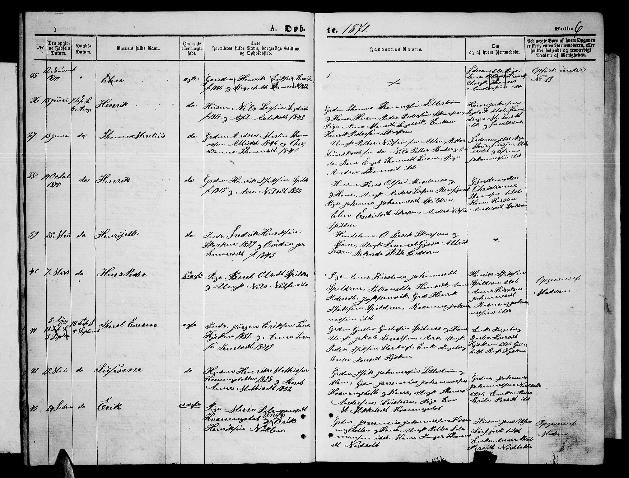 Skjervøy sokneprestkontor, AV/SATØ-S-1300/H/Ha/Hab/L0014klokker: Klokkerbok nr. 14, 1871-1877, s. 6