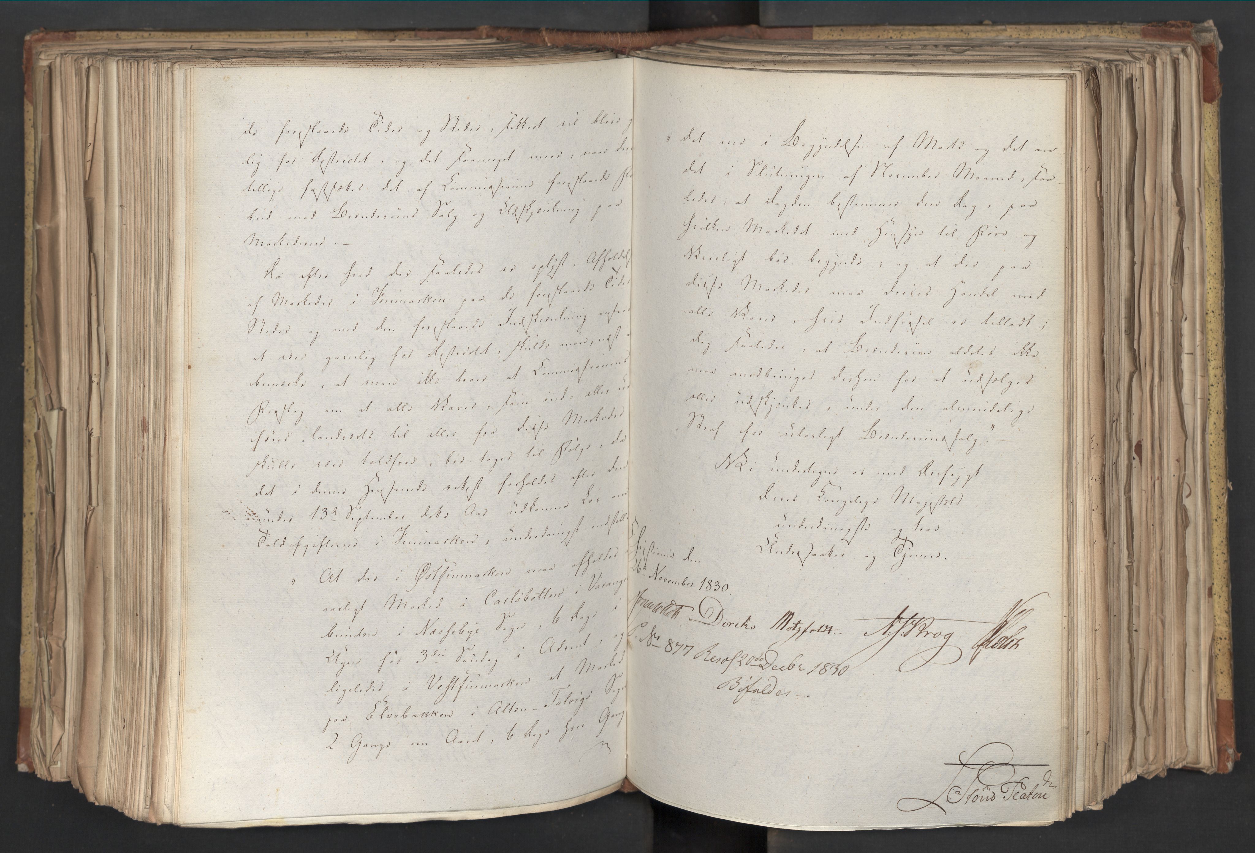 Statsrådsavdelingen i Stockholm, AV/RA-S-1003/D/Da/L0068: Regjeringsinnstillinger nr. 660-876, 1830, s. 391