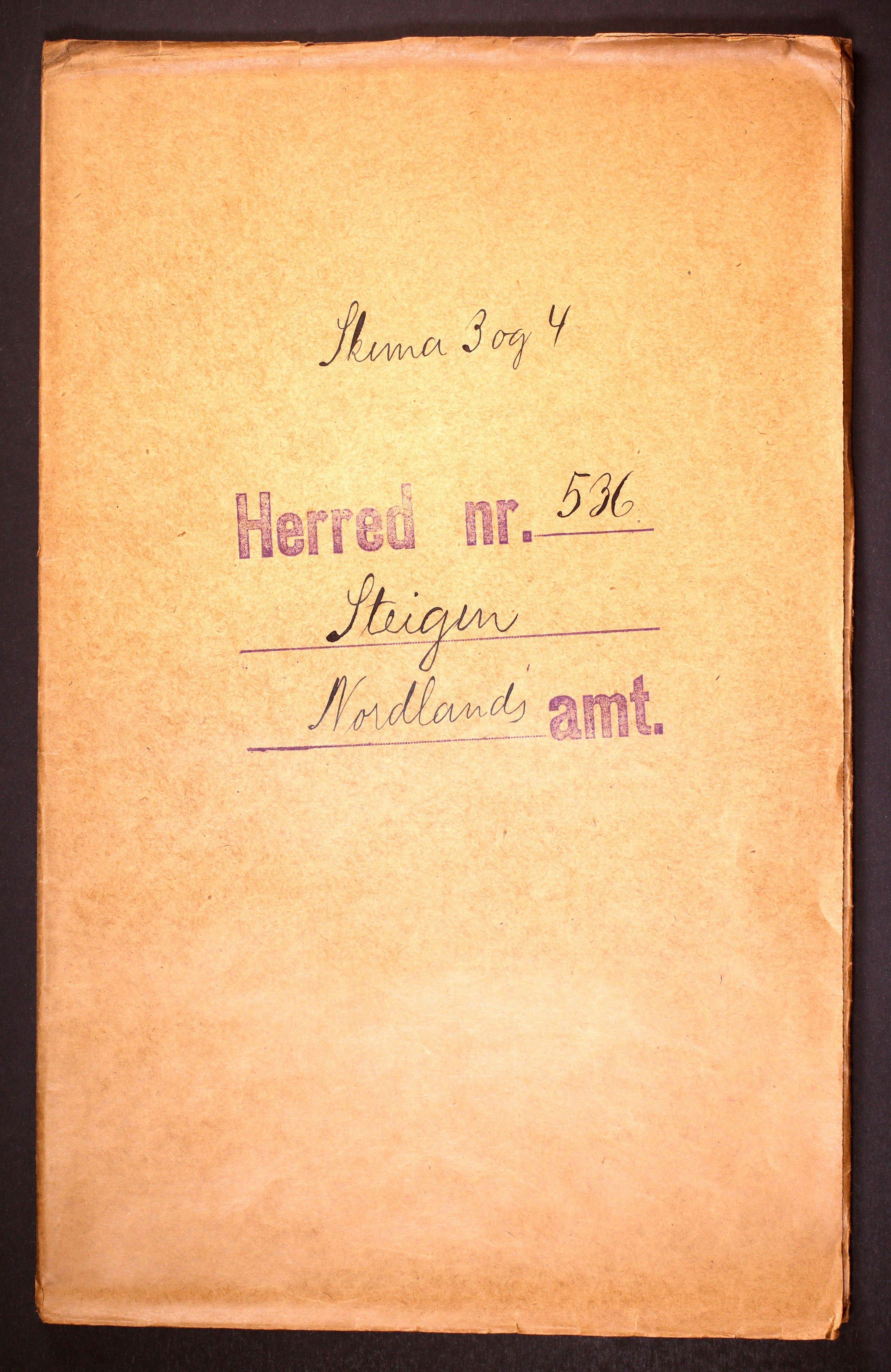 RA, Folketelling 1910 for 1848 Steigen herred, 1910, s. 1